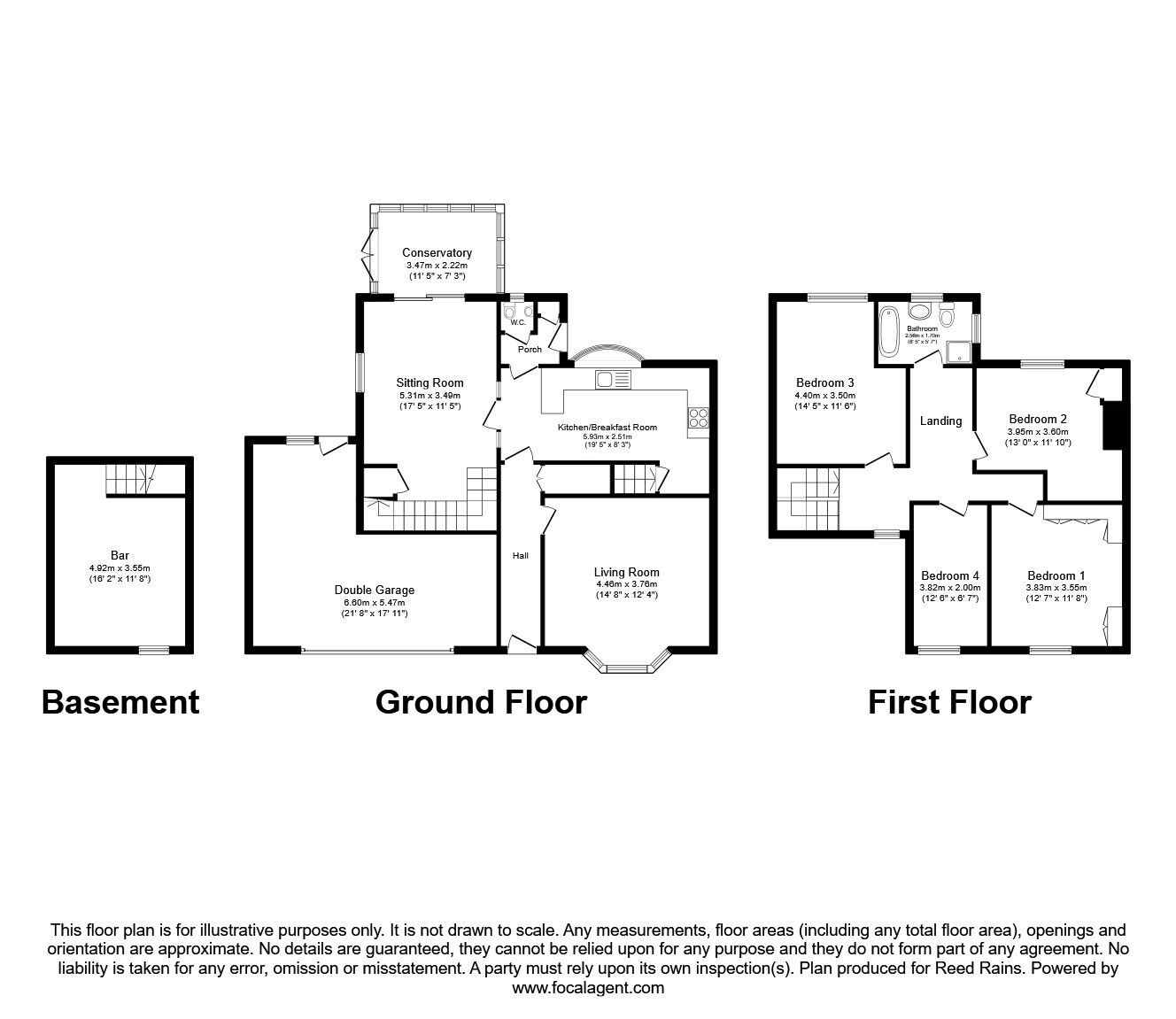 Floorplan of 4 bedroom Detached House for sale, Marlborough Street, Ossett, West Yorkshire, WF5