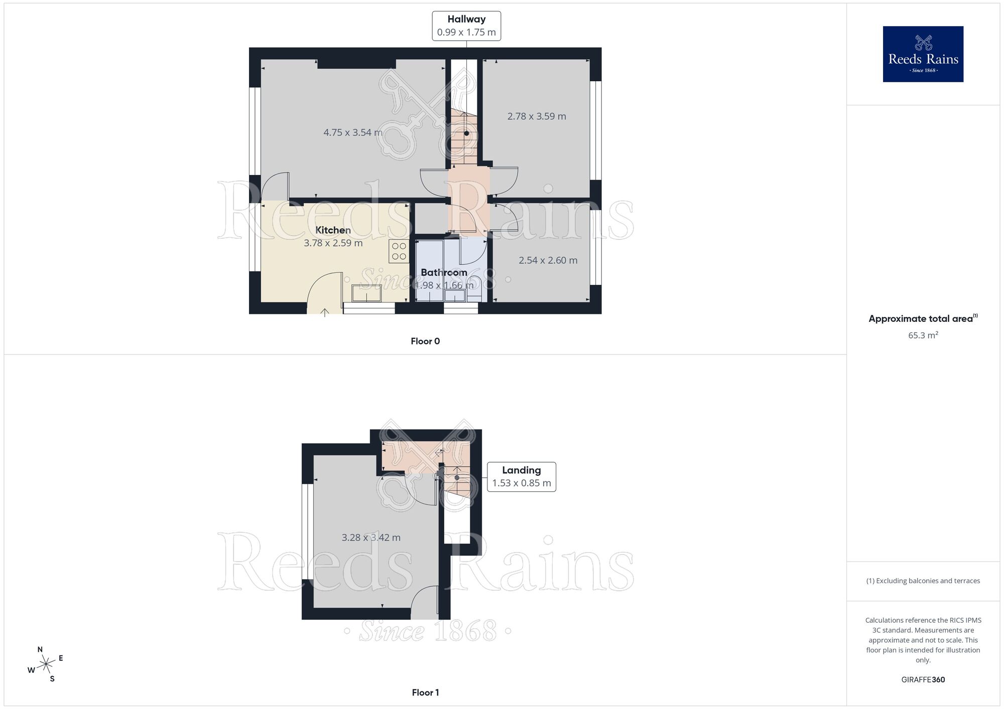 Floorplan of 3 bedroom Semi Detached Bungalow for sale, Spring View, Ossett, West Yorkshire, WF5