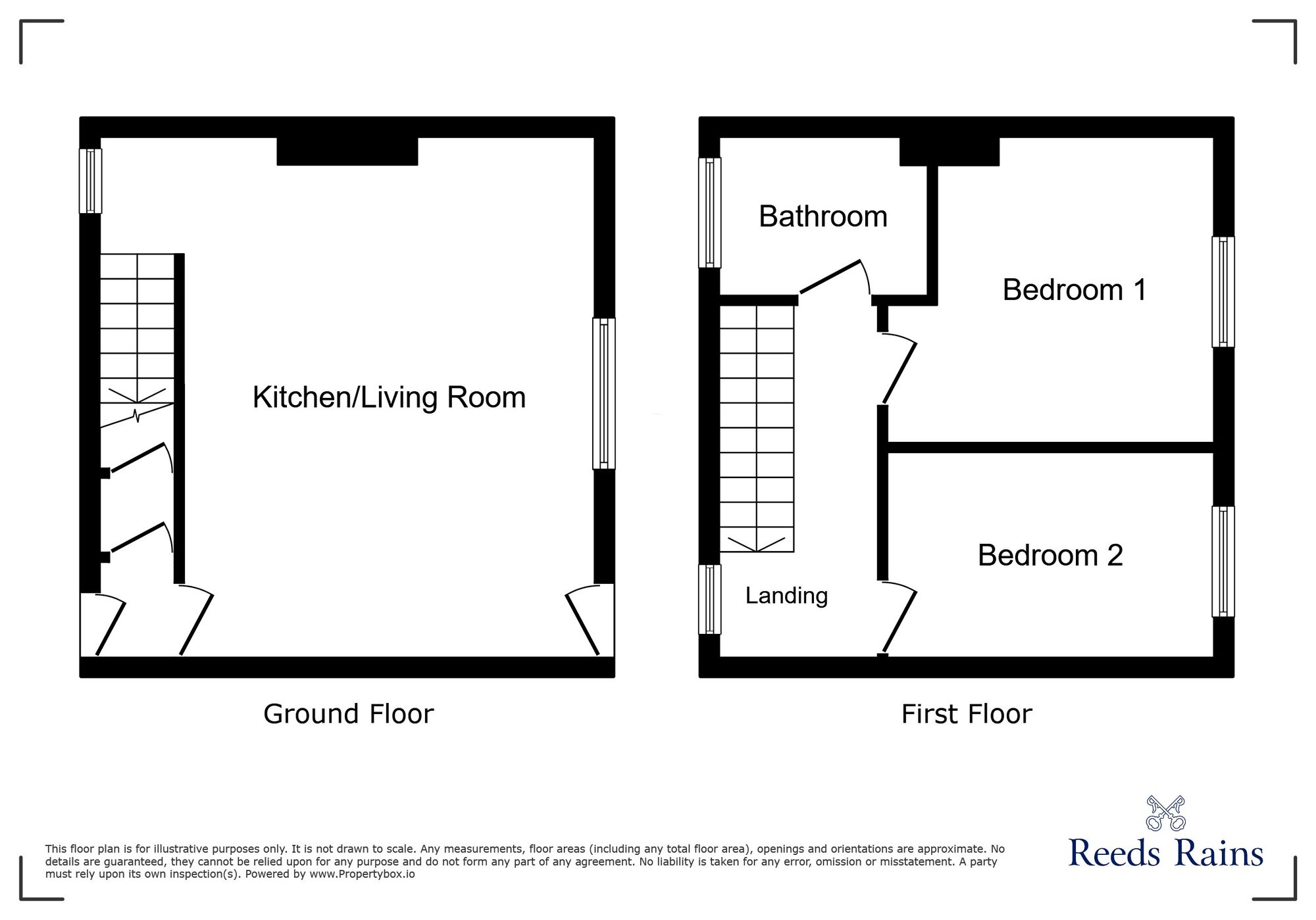 Floorplan of 2 bedroom Mid Terrace House for sale, High Street, Ossett, West Yorkshire, WF5