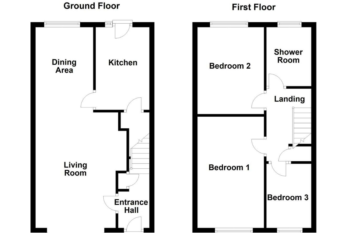 Floorplan of 3 bedroom Mid Terrace House for sale, Cedar Avenue, Ossett, West Yorkshire, WF5