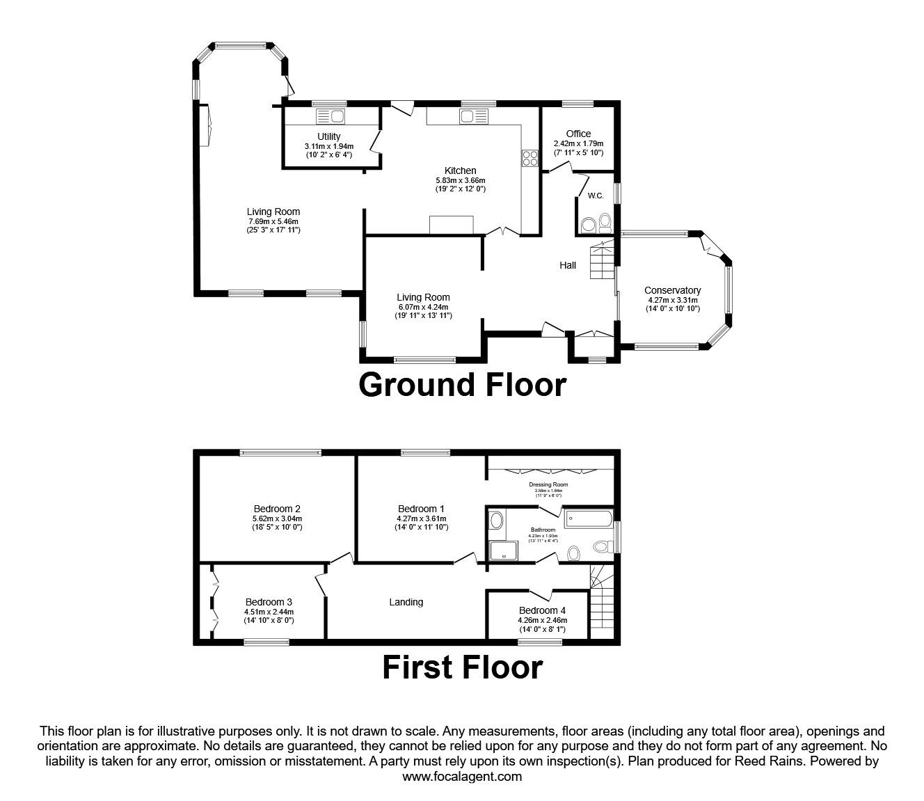Floorplan of 5 bedroom Detached House for sale, Teall Street, Ossett, West Yorkshire, WF5
