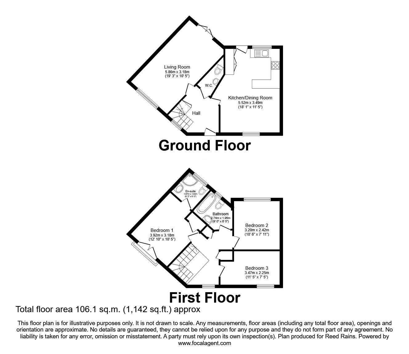 Floorplan of 3 bedroom Detached House for sale, Jilling Ing Park, Dewsbury, West Yorkshire, WF12