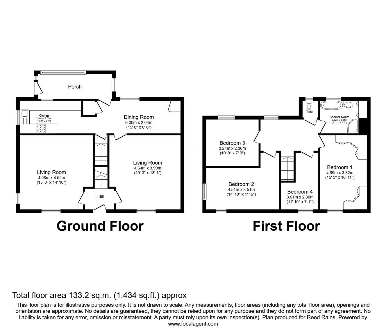 Floorplan of 4 bedroom End Terrace House for sale, Broadowler Lane, Ossett, West Yorkshire, WF5