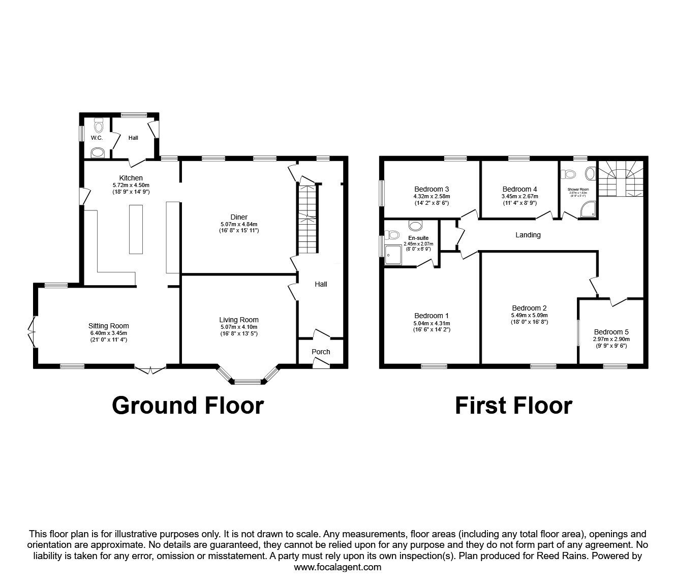 Floorplan of 5 bedroom Semi Detached House for sale, Millfield Road, Horbury, West Yorkshire, WF4