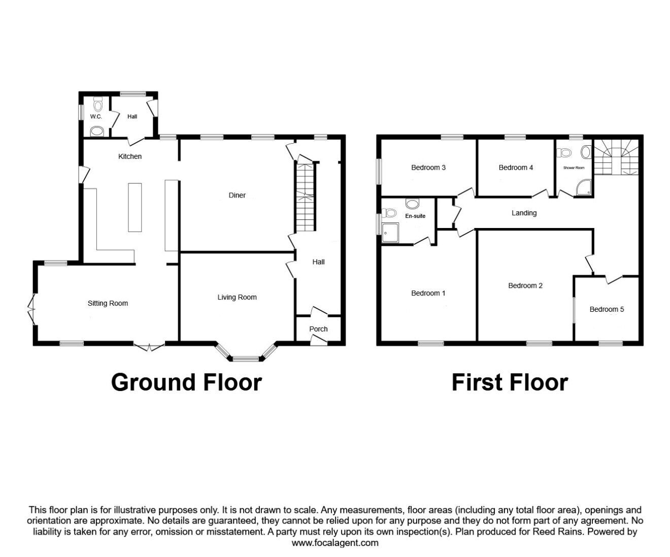 Floorplan of 5 bedroom Semi Detached House for sale, Millfield Road, Horbury, West Yorkshire, WF4