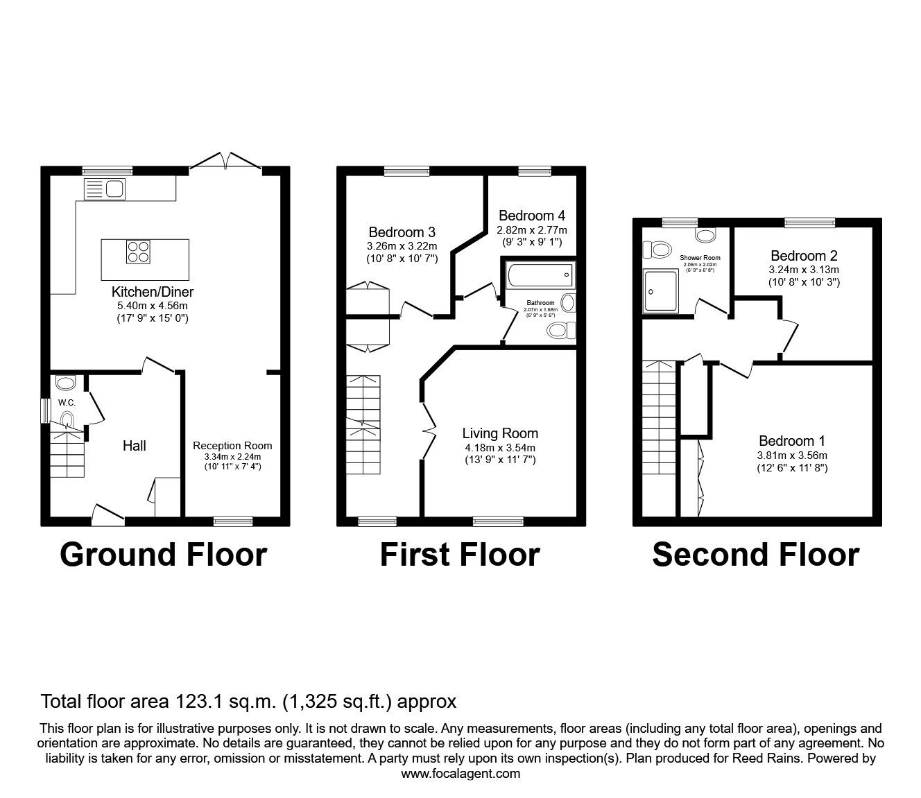 Floorplan of 4 bedroom Detached House for sale, Rushmead Court, Ossett, West Yorkshire, WF5