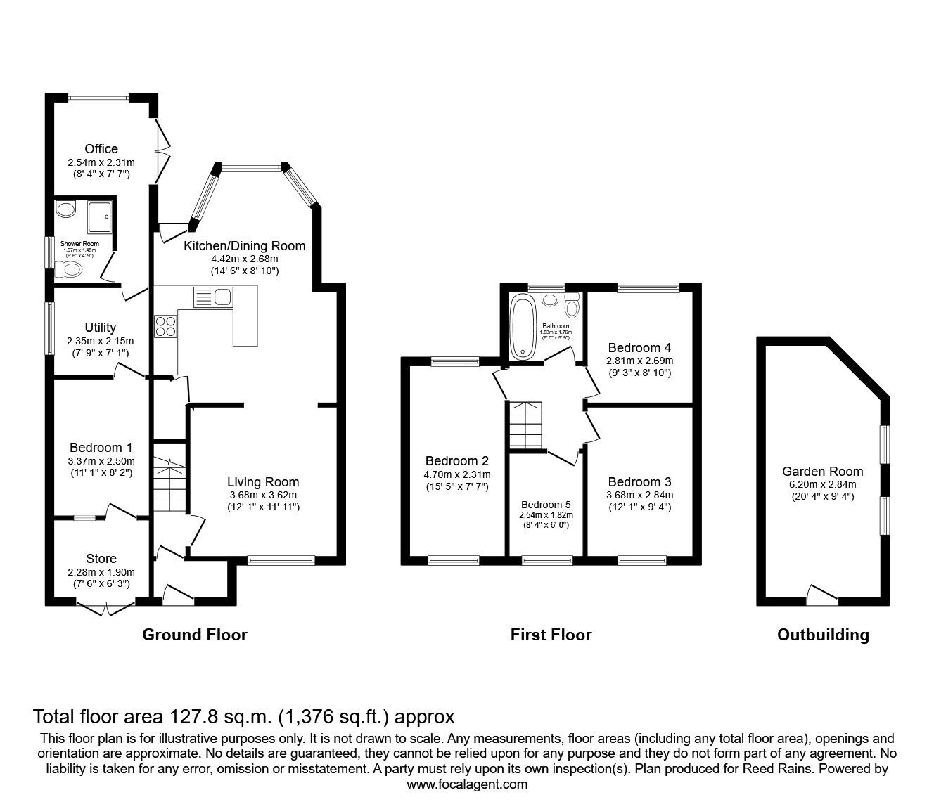 Floorplan of 5 bedroom Semi Detached House for sale, Water Lane, Middlestown, West Yorkshire, WF4