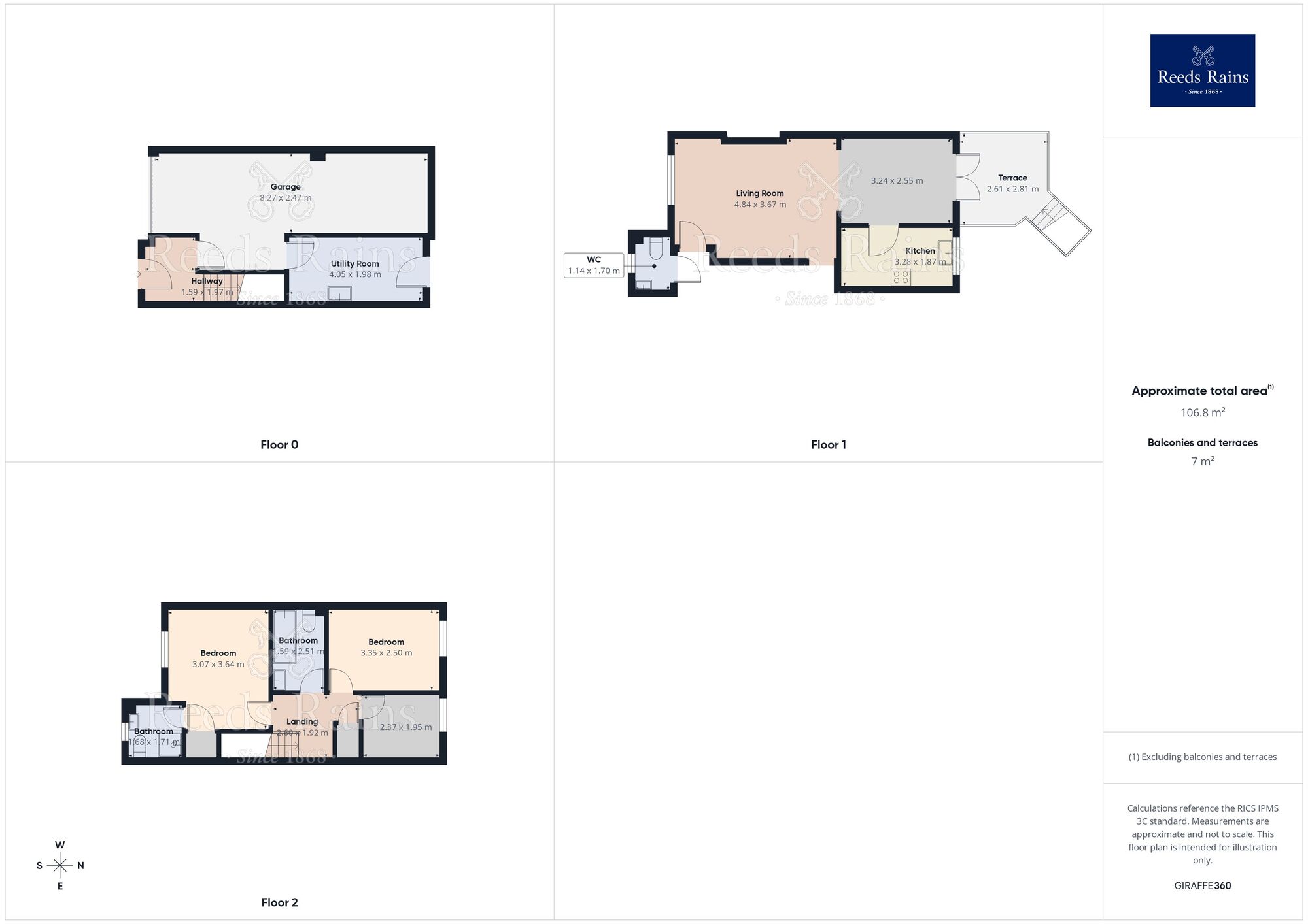 Floorplan of 3 bedroom House for sale, Benton Mews, Horbury, West Yorkshire, WF4