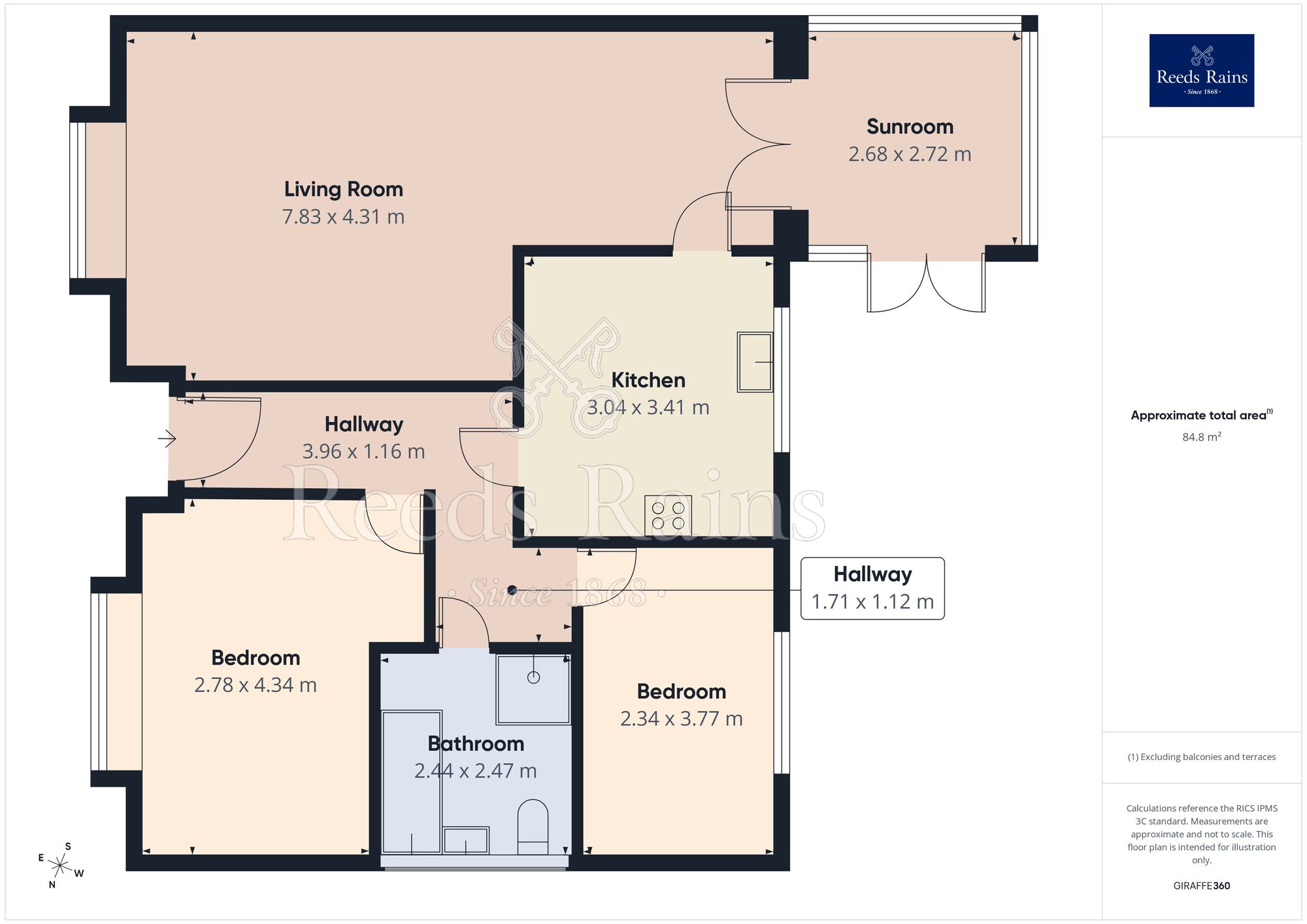 Floorplan of 2 bedroom Detached Bungalow for sale, Cross Road, Middlestown, West Yorkshire, WF4