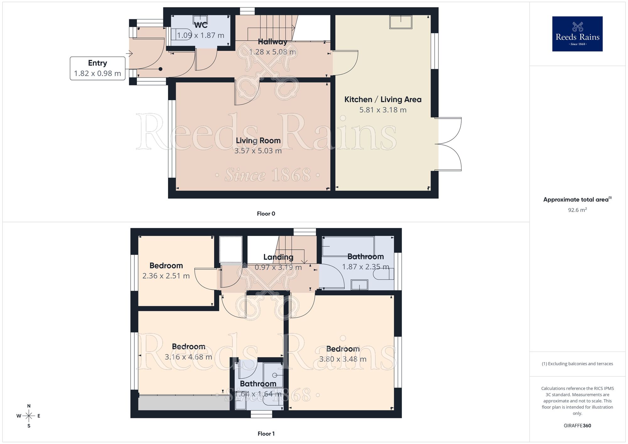 Floorplan of 3 bedroom Detached House for sale, Edge Lane, Dewsbury, West Yorkshire, WF12
