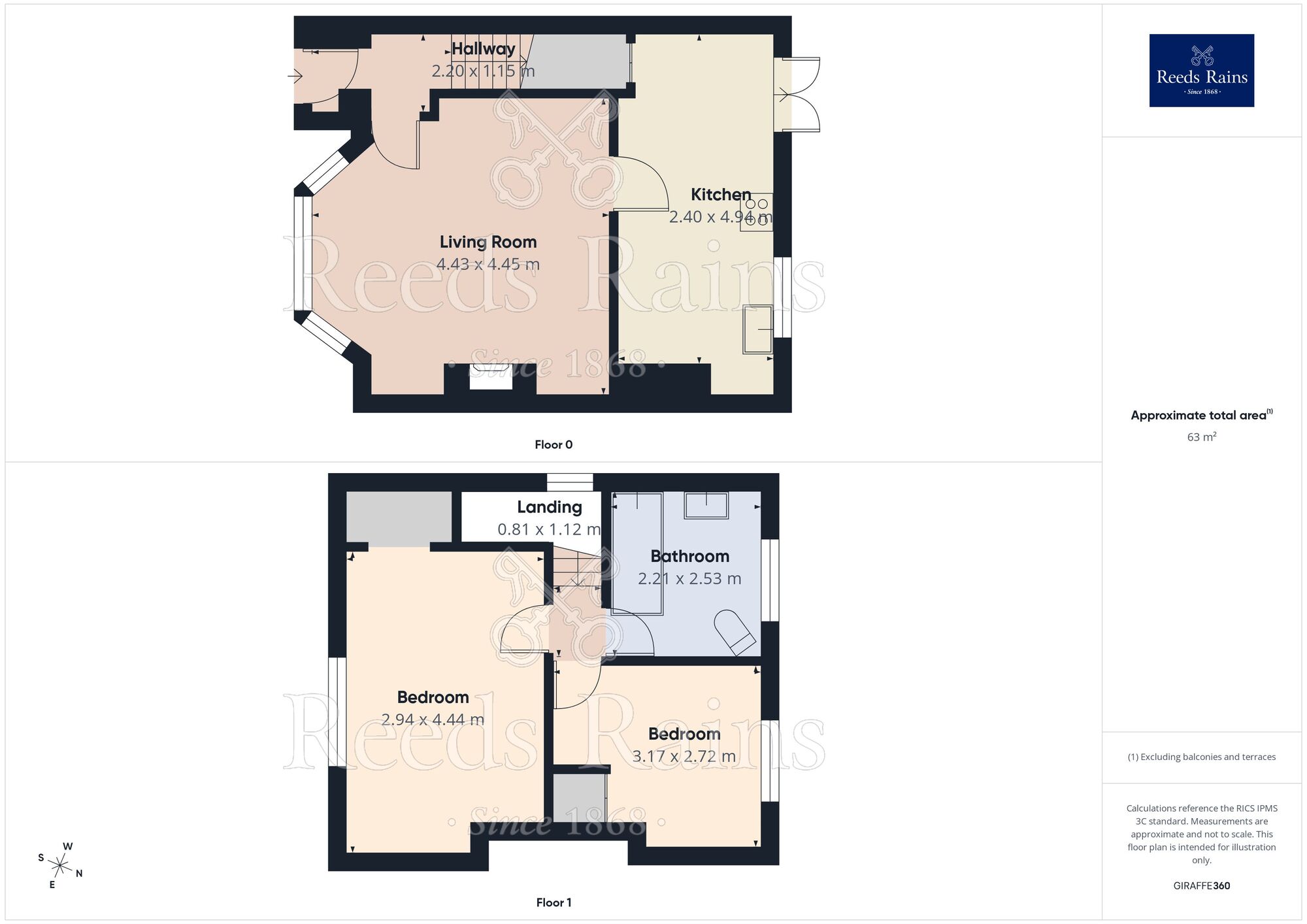 Floorplan of 2 bedroom Semi Detached House for sale, Westwood Road, Ossett, West Yorkshire, WF5
