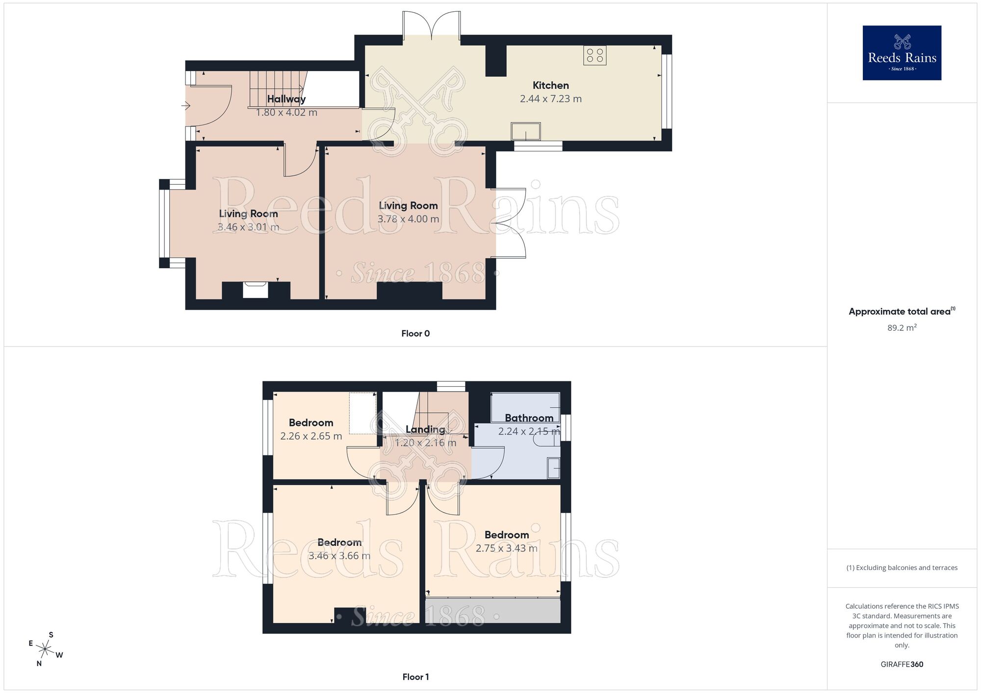 Floorplan of 3 bedroom Semi Detached House for sale, Kingsway, Ossett, West Yorkshire, WF5