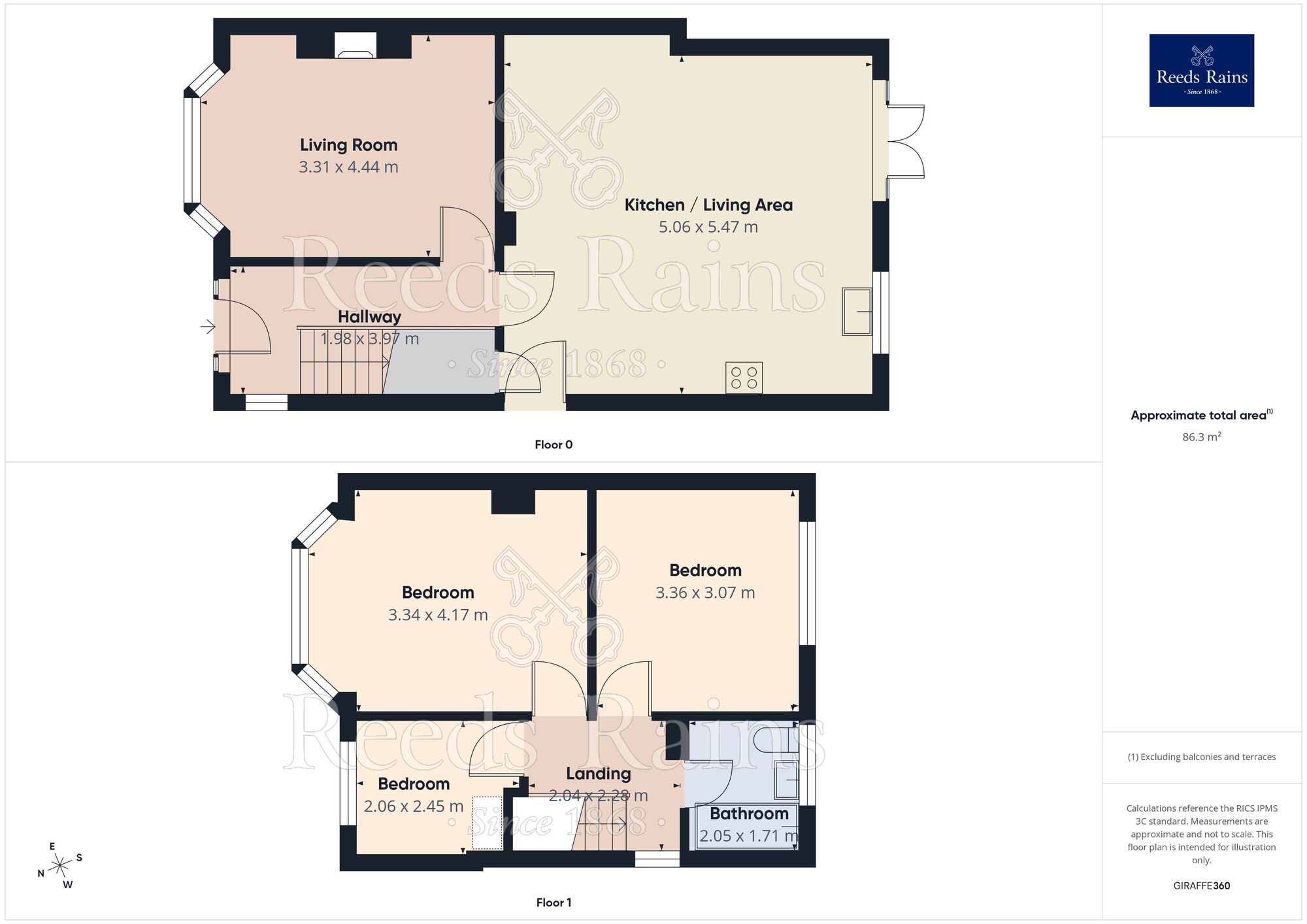 Floorplan of 3 bedroom Semi Detached House for sale, Dovecote Lane, Horbury, West Yorkshire, WF4