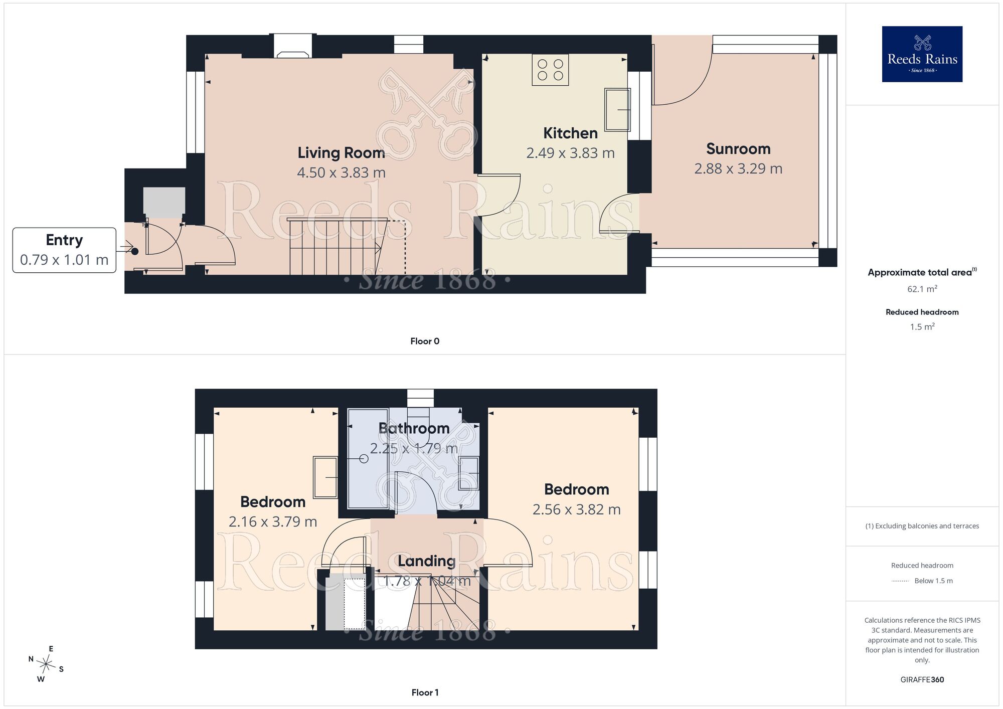 Floorplan of 2 bedroom Semi Detached House for sale, Trinity View, Ossett, West Yorkshire, WF5