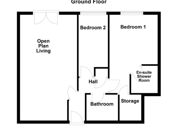 Floorplan of 2 bedroom Flat for sale, Kingsway Gardens, Ossett, West Yorkshire, WF5
