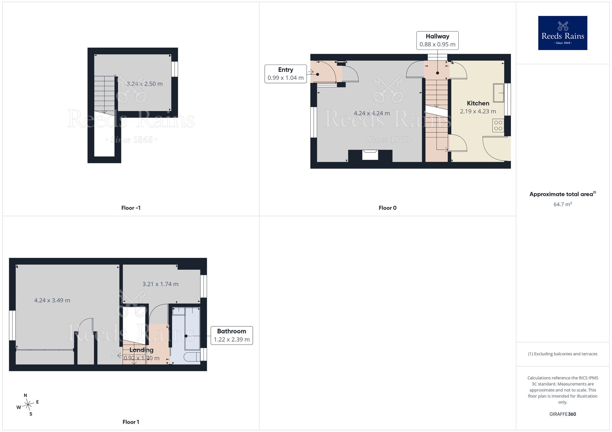 Floorplan of 2 bedroom Mid Terrace House for sale, Twitch Hill, Horbury, West Yorkshire, WF4