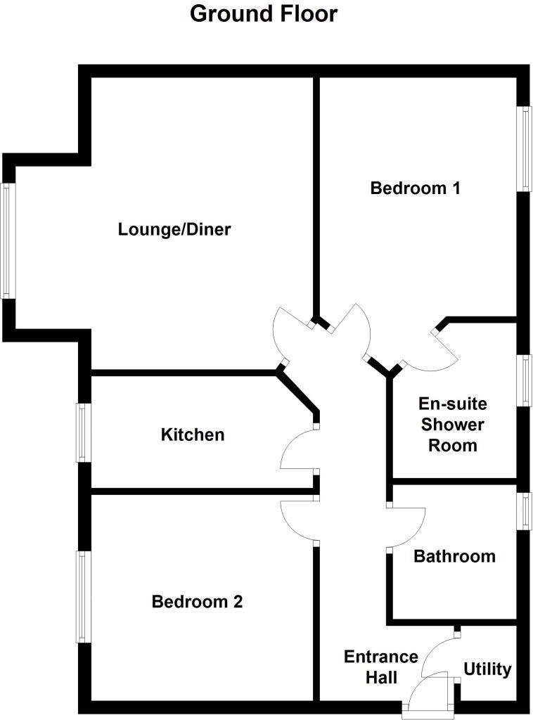 Floorplan of 2 bedroom Flat to rent, Wobourn Court, Ossett, West Yorkshire, WF5