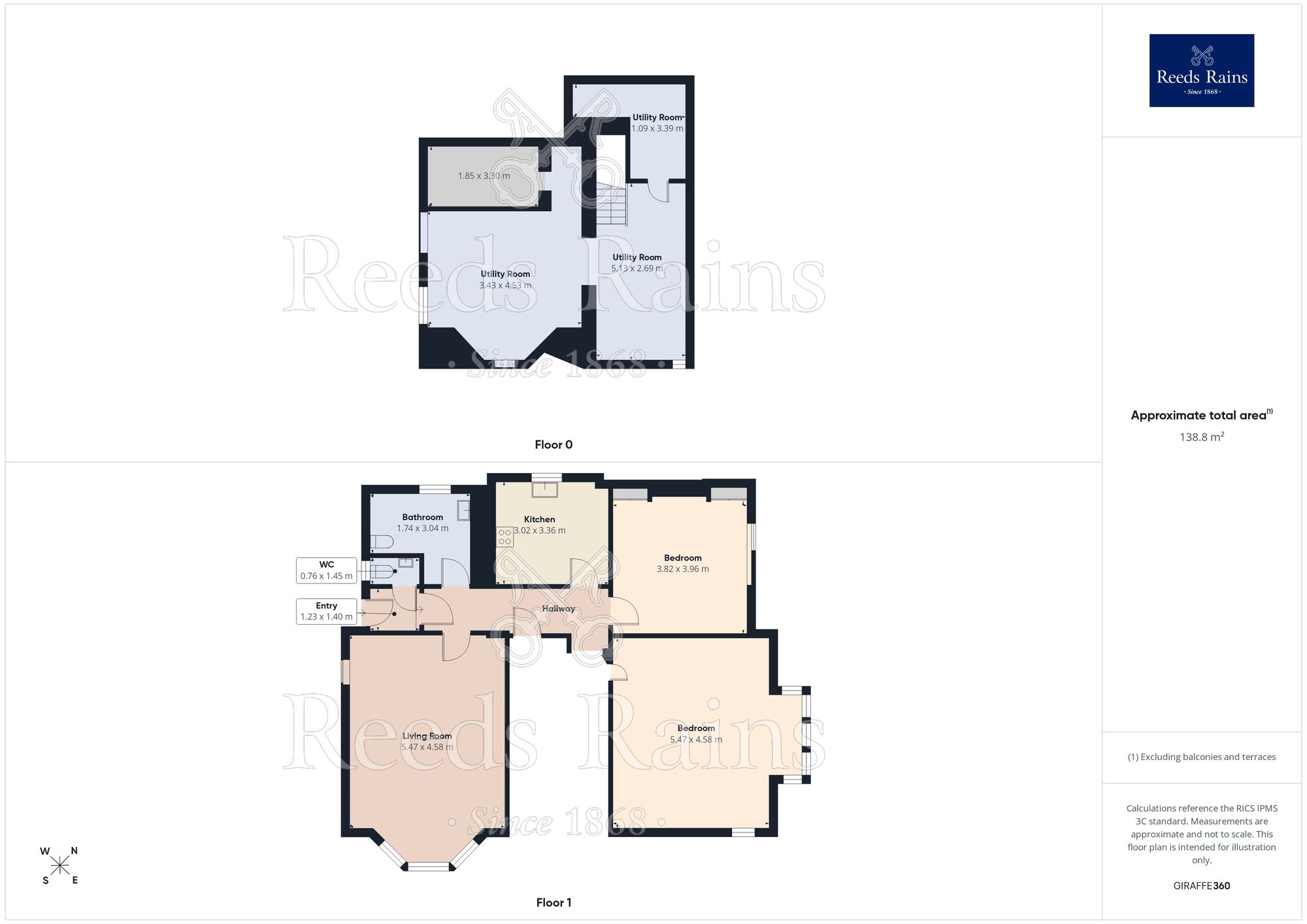 Floorplan of 2 bedroom Flat for sale, Station Road, Ossett, West Yorkshire, WF5