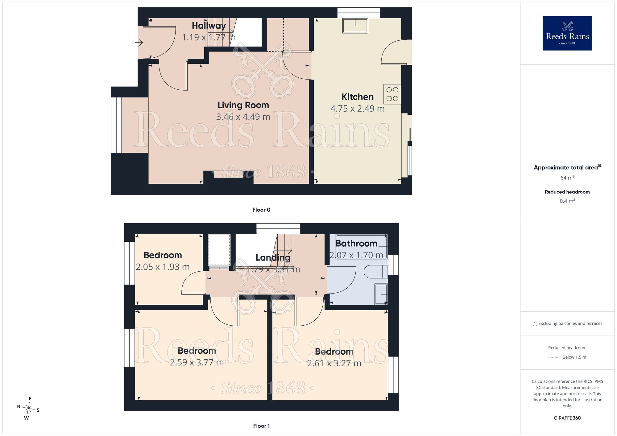 Floorplan of 3 bedroom Semi Detached House for sale, Holme Field, Ossett, West Yorkshire, WF5