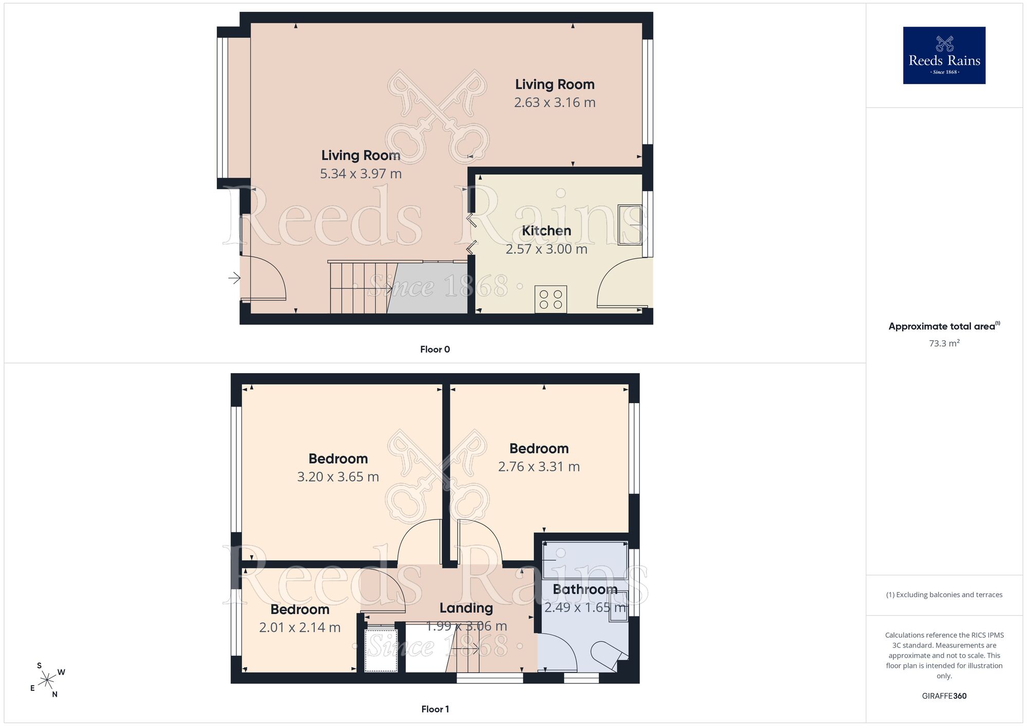 Floorplan of 3 bedroom Semi Detached House for sale, Dale Street, Ossett, West Yorkshire, WF5