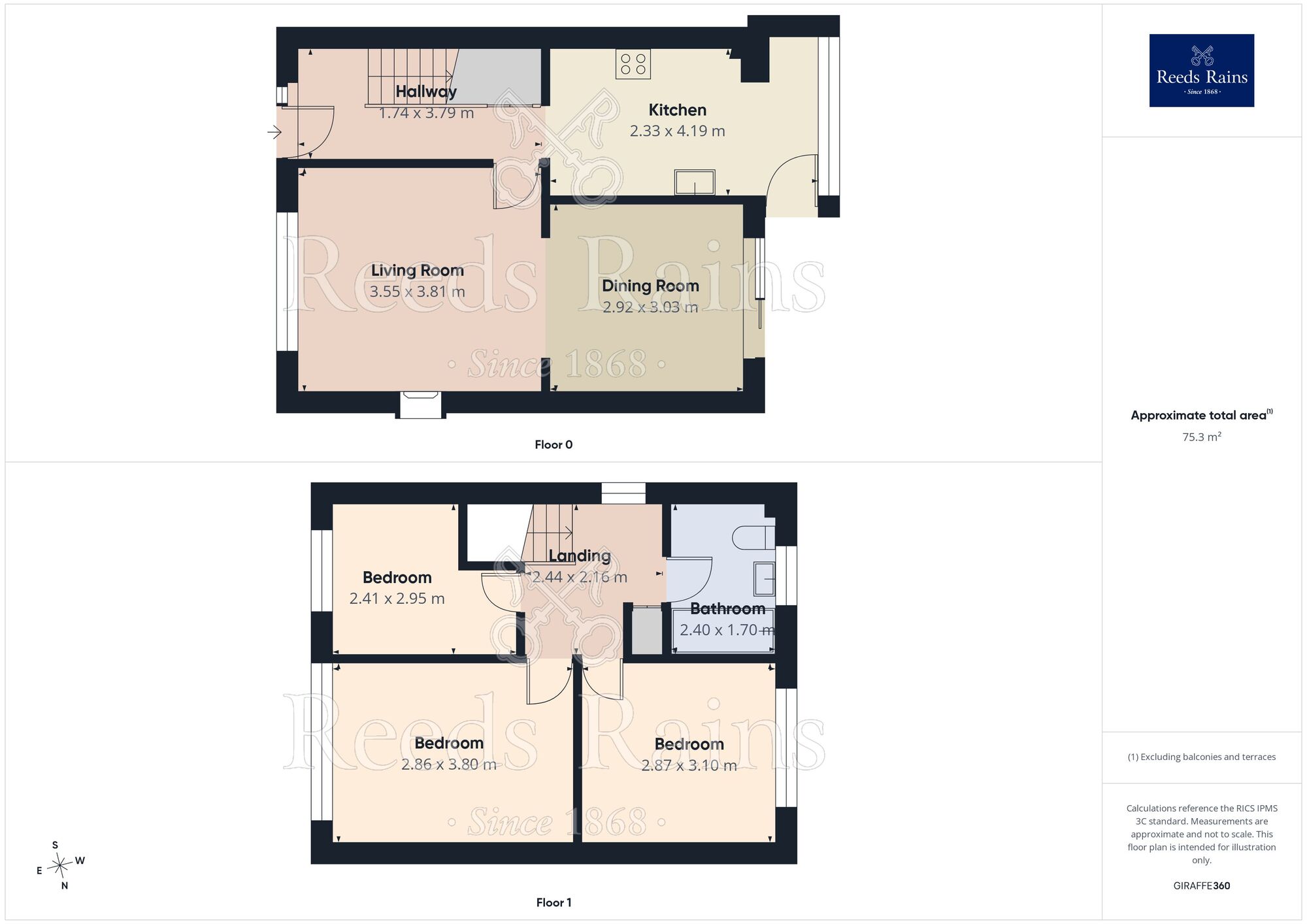 Floorplan of 3 bedroom Semi Detached House for sale, Pildacre Brow, Ossett, West Yorkshire, WF5