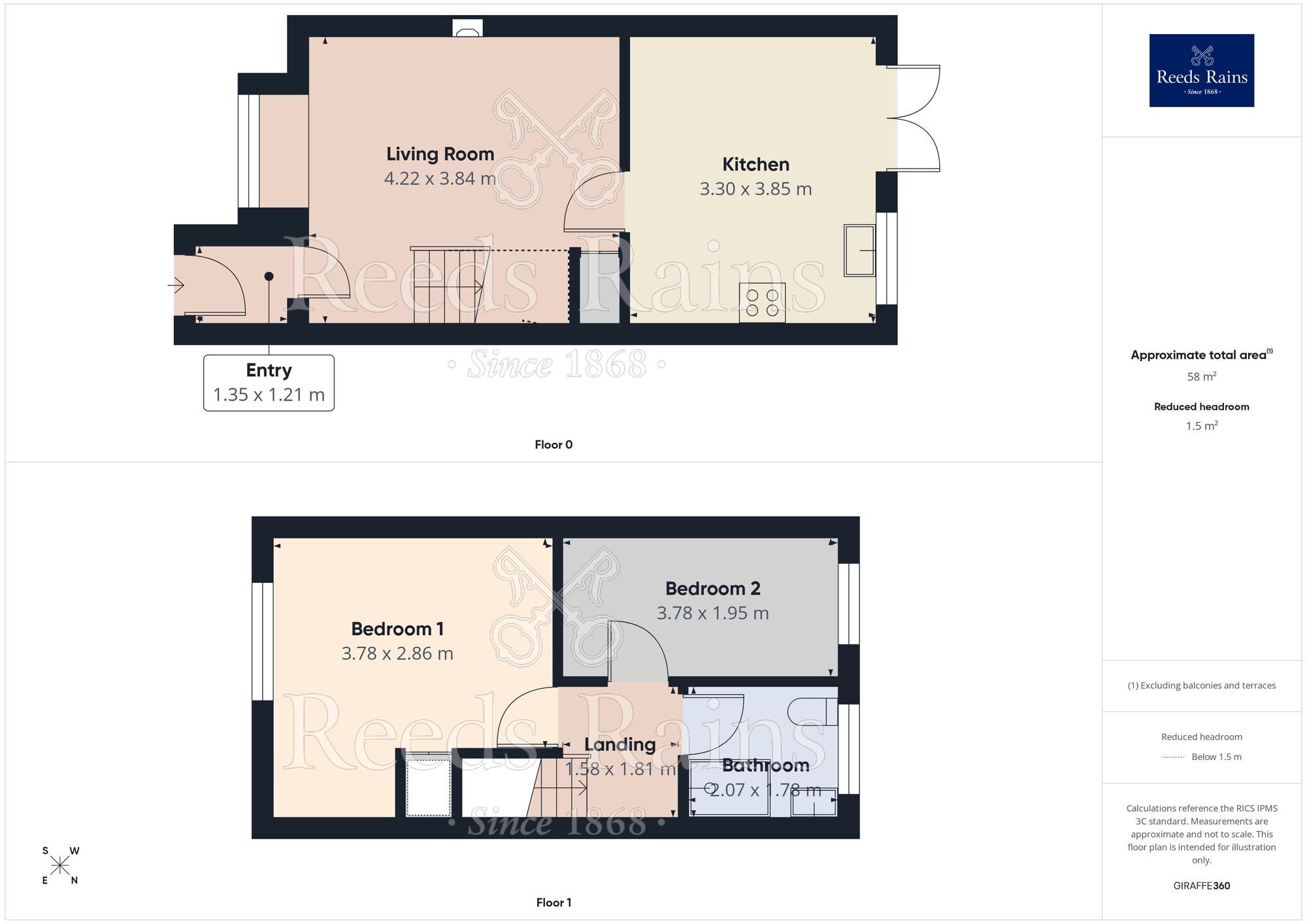 Floorplan of 2 bedroom Semi Detached House for sale, Dimple Gardens, Ossett, West Yorkshire, WF5