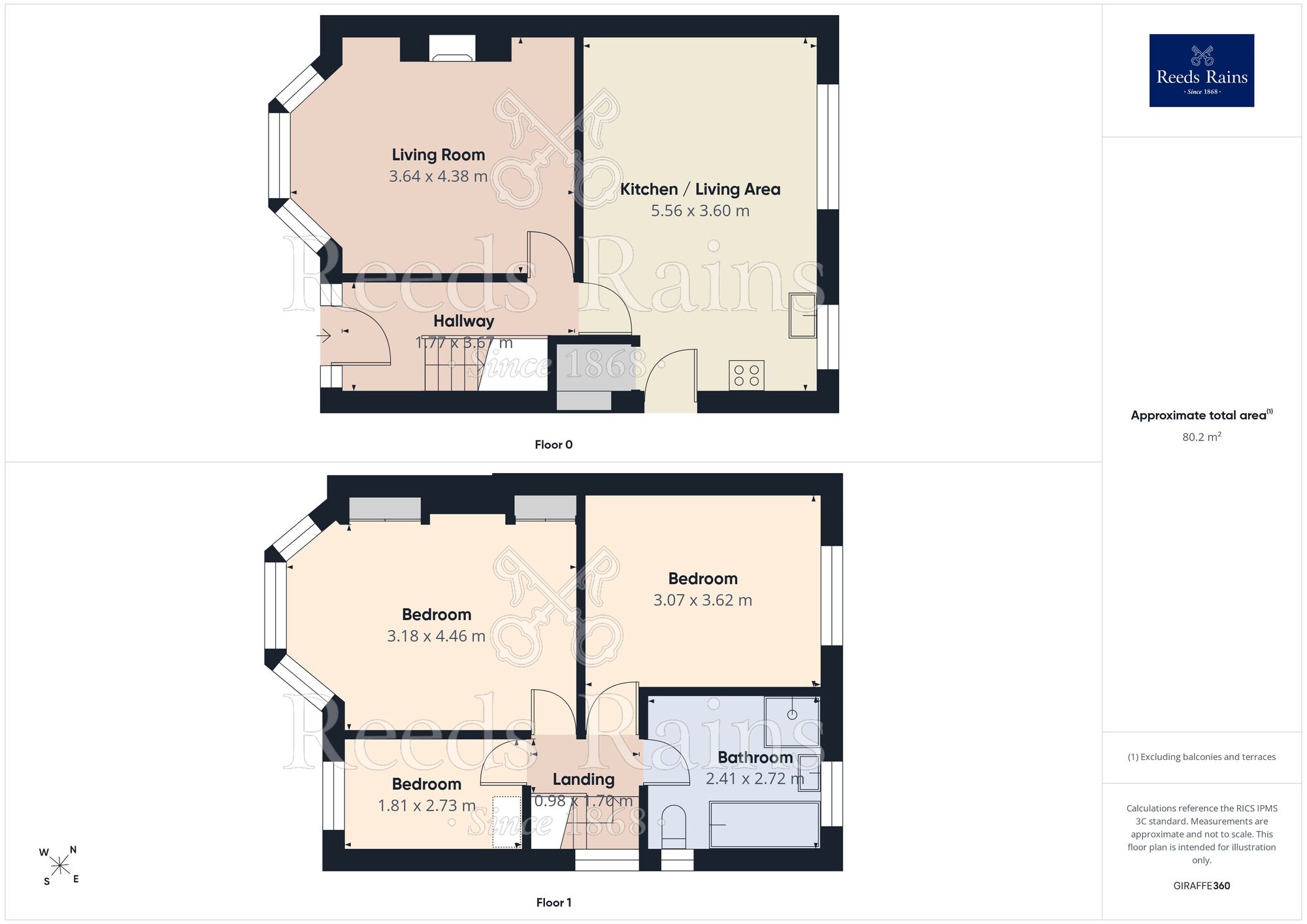 Floorplan of 3 bedroom Semi Detached House for sale, Beechwood Grove, Horbury, West Yorkshire, WF4