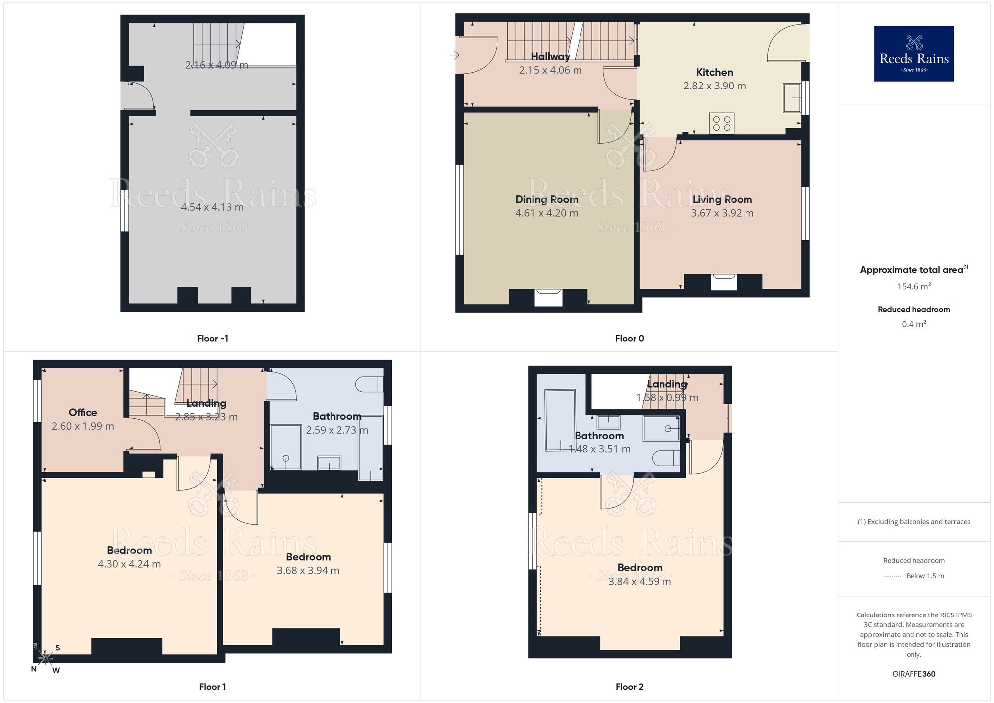Floorplan of 4 bedroom End Terrace House for sale, Illingworth Street, Ossett, West Yorkshire, WF5