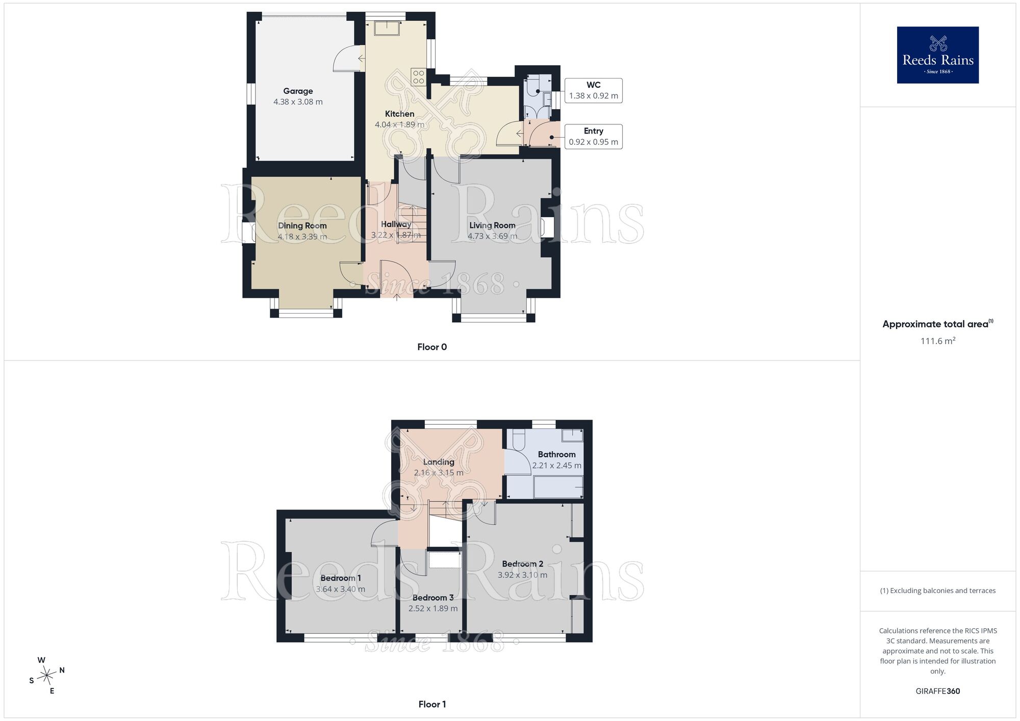 Floorplan of 4 bedroom Detached House for sale, Stannard Well Lane, Horbury, West Yorkshire, WF4