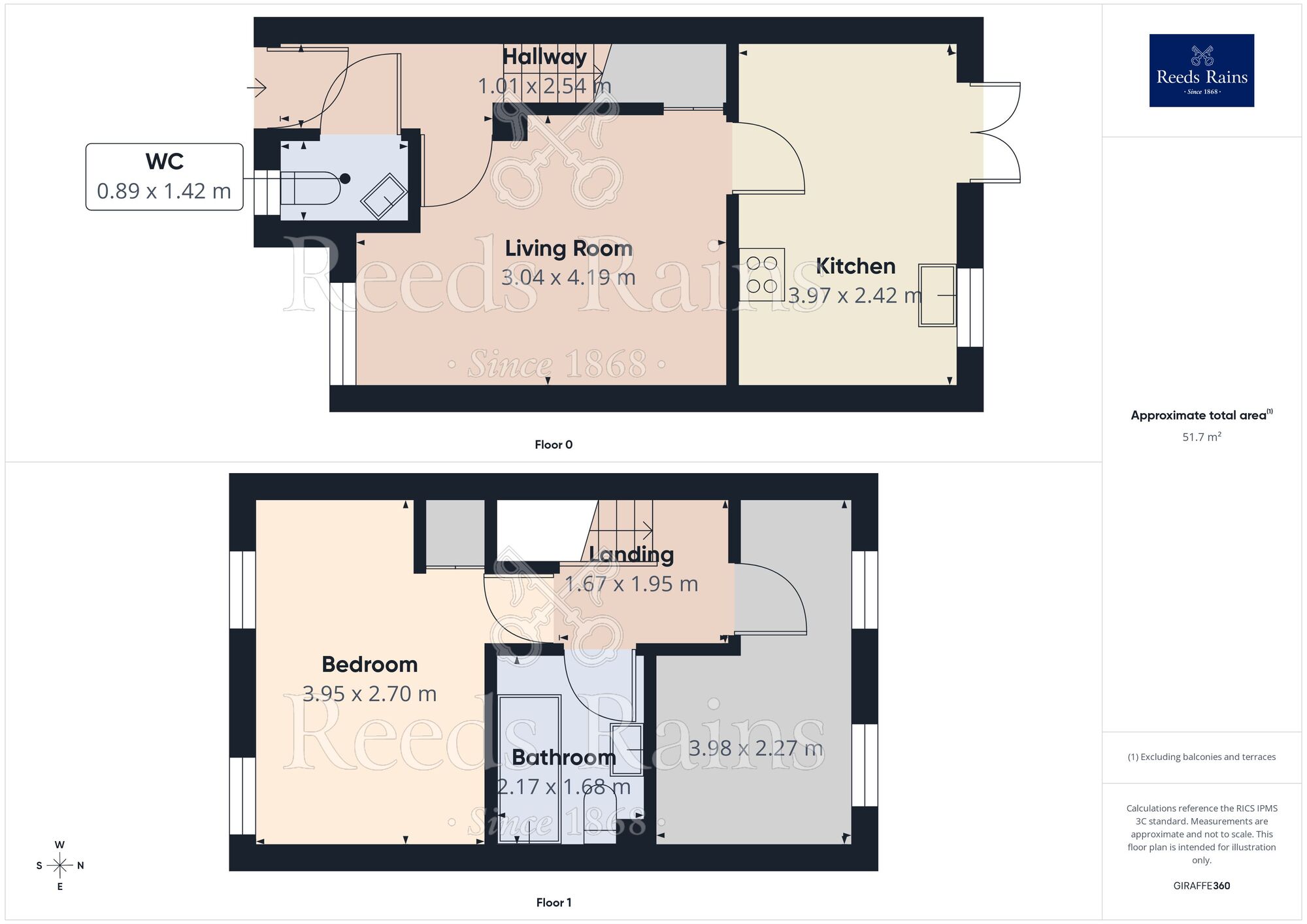 Floorplan of 2 bedroom Mid Terrace House for sale, Bracken Hill View, Horbury, West Yorkshire, WF4