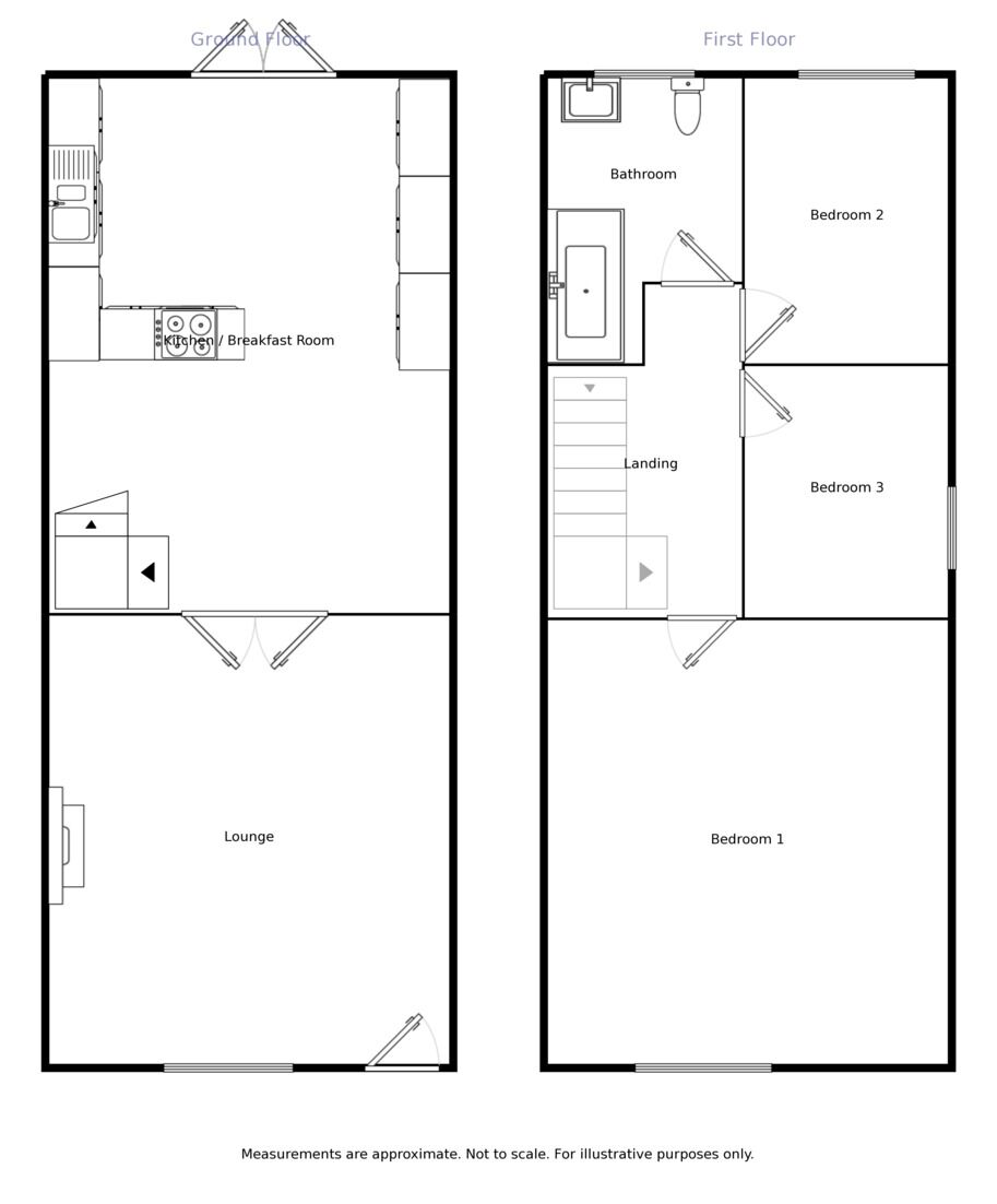 Floorplan of 3 bedroom Semi Detached House to rent, Shevington, Wigan, Lancashire, WN6
