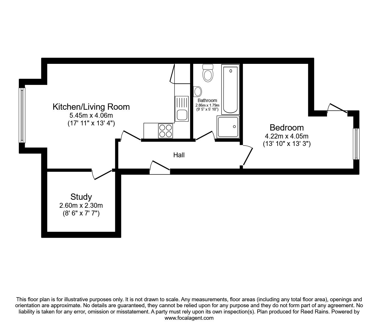 Floorplan of 1 bedroom Flat to rent, Spring Grove, Liverpool, Merseyside, L12