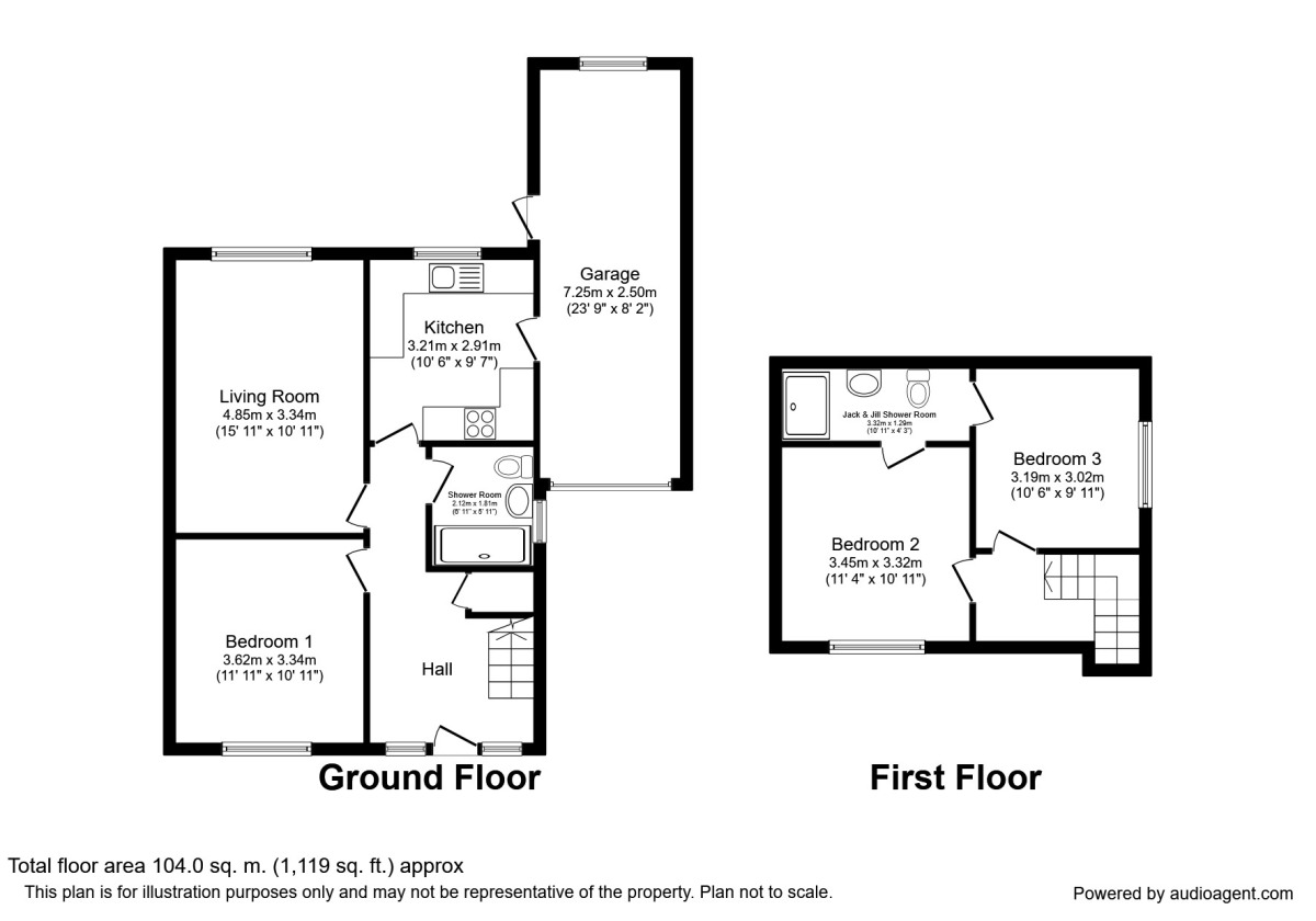 Floorplan of 3 bedroom Semi Detached Bungalow to rent, Valley Road, Wigan, Greater Manchester, WN5