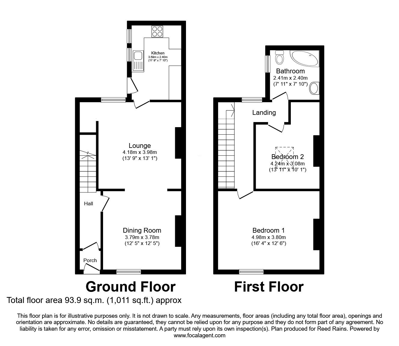 Floorplan of 2 bedroom End Terrace House for sale, Enfield Street, Wigan, Greater Manchester, WN5