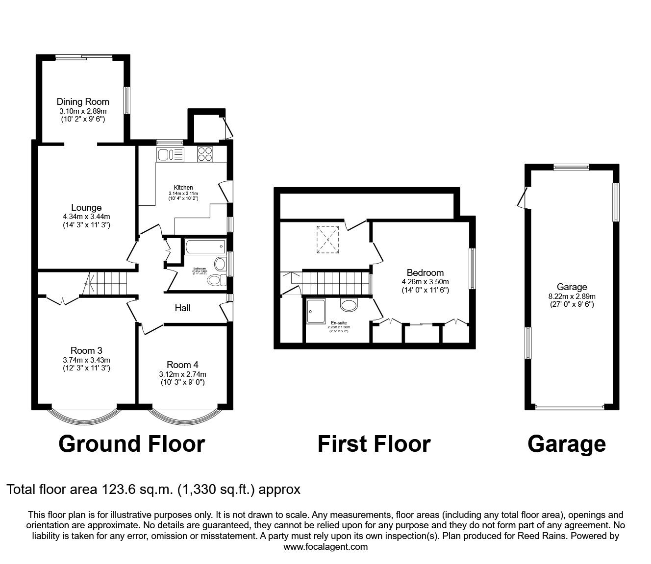 Floorplan of 3 bedroom Semi Detached Bungalow for sale, Rugby Drive, Orrell, Greater Manchester, WN5