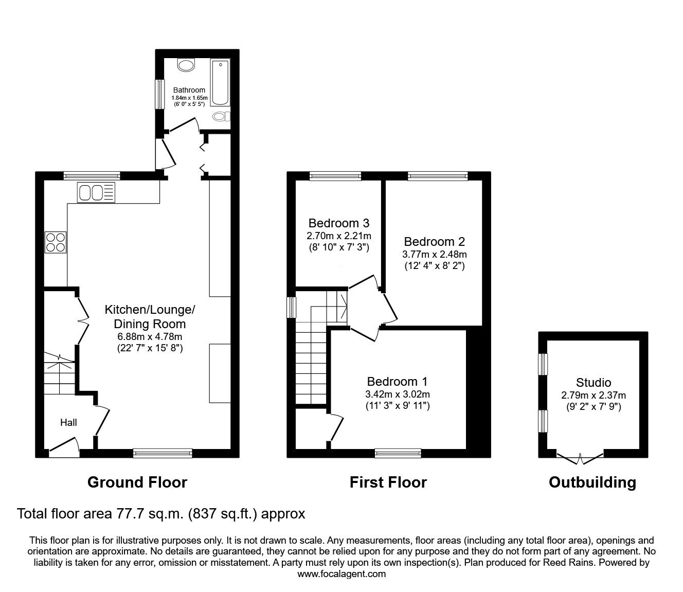 Floorplan of 3 bedroom Semi Detached House for sale, Bulteel Street, Wigan, Greater Manchester, WN5