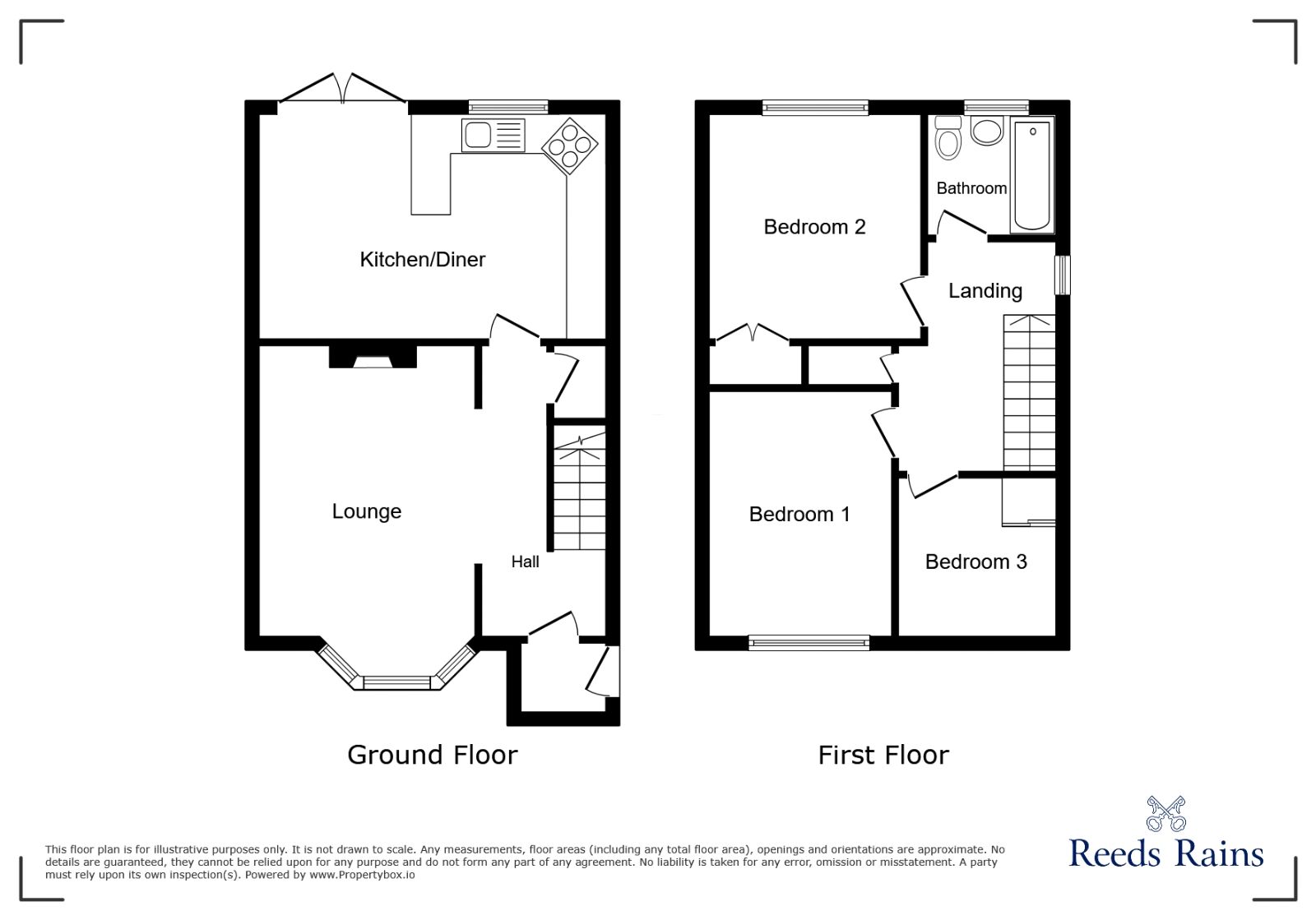 Floorplan of 3 bedroom Semi Detached House for sale, Wigan Road, Ashton-in-Makerfield, Greater Manchester, WN4