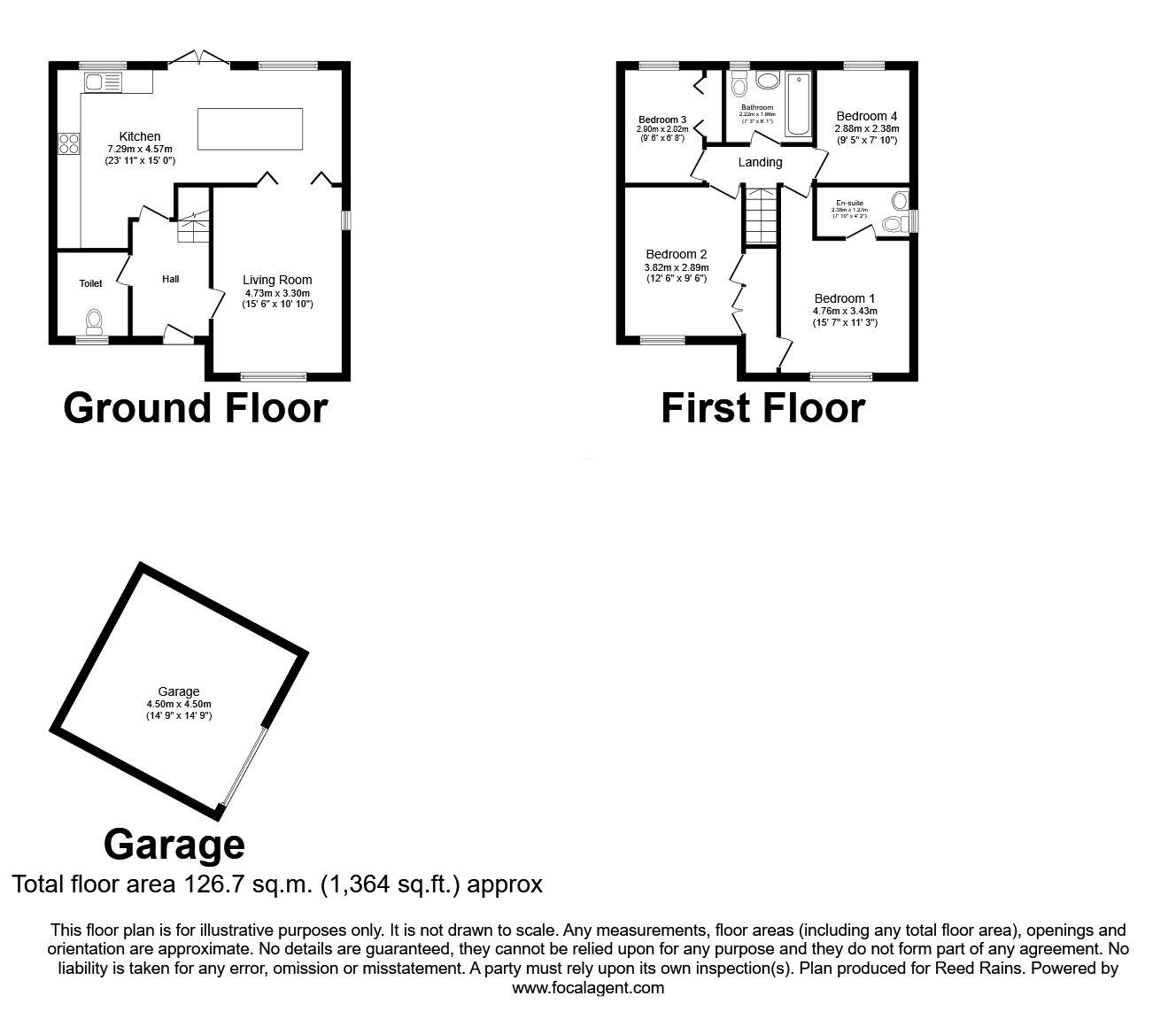 Floorplan of 4 bedroom Detached House for sale, Dewberry Fields, Upholland, Lancashire, WN8