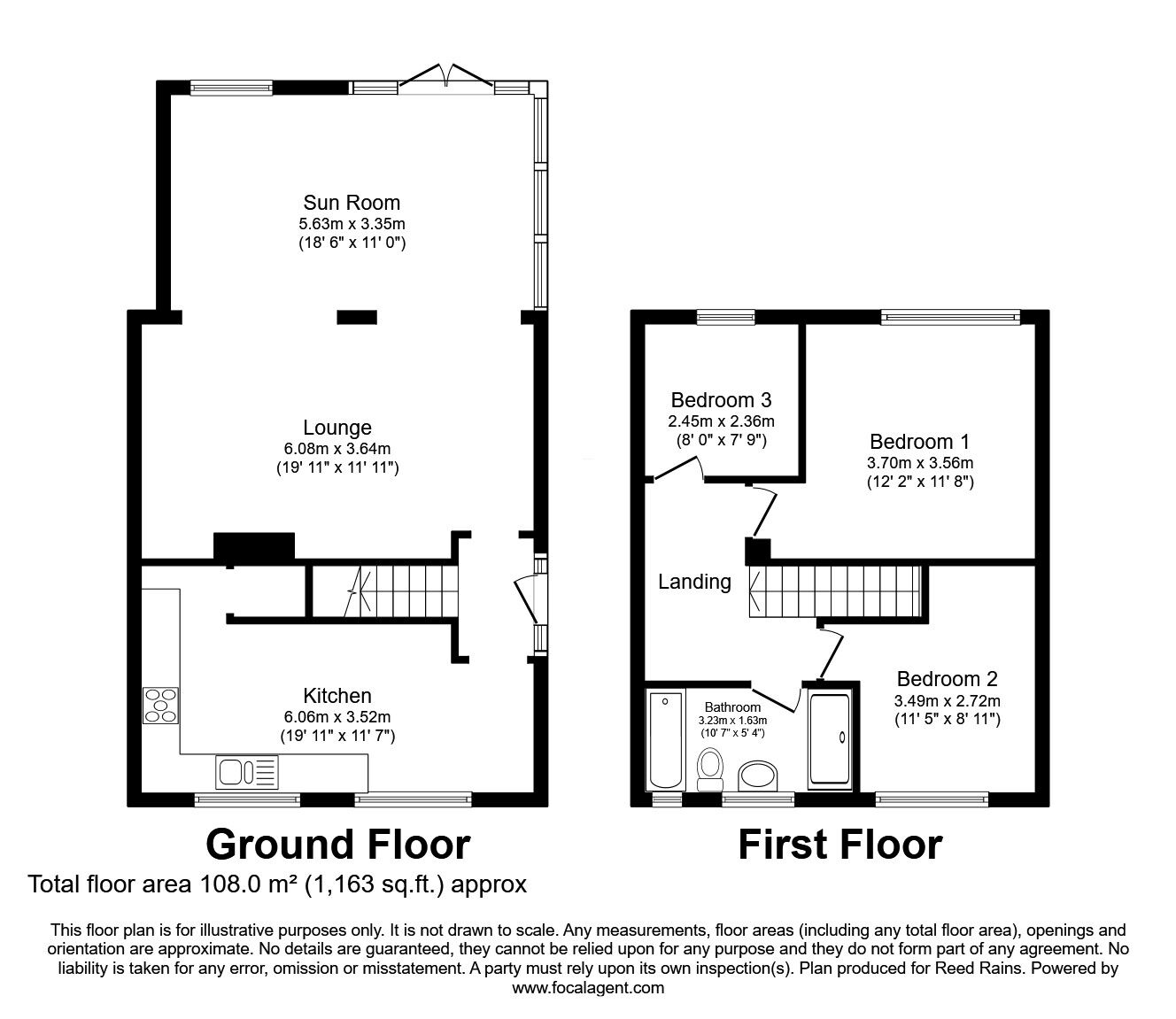 Floorplan of 3 bedroom Semi Detached House for sale, Edgewood, Shevington, Greater Manchester, WN6