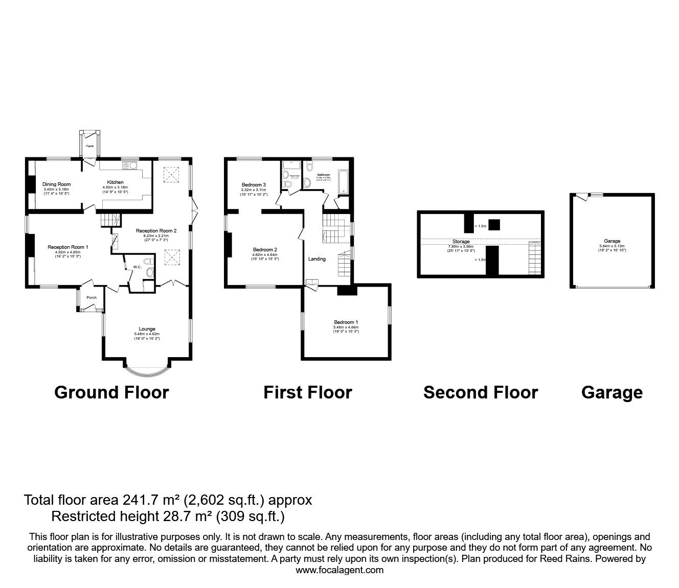 Floorplan of 3 bedroom Detached House for sale, Dingle Road, Upholland, Lancashire, WN8