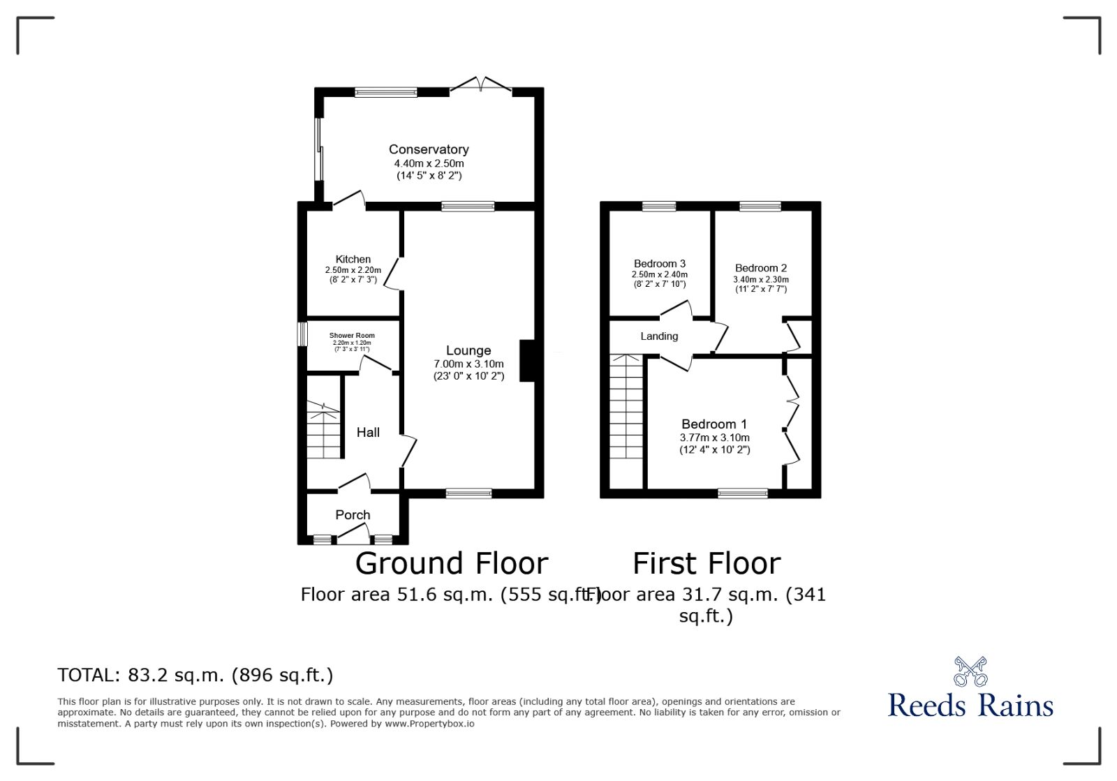 Floorplan of 3 bedroom Semi Detached House for sale, Runshaw Avenue, Appley Bridge, Greater Manchester, WN6