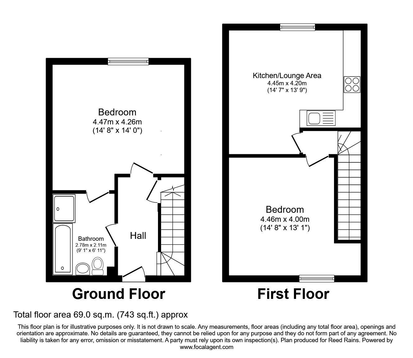Floorplan of 2 bedroom Flat for sale, Woodford Street, Wigan, Greater Manchester, WN5