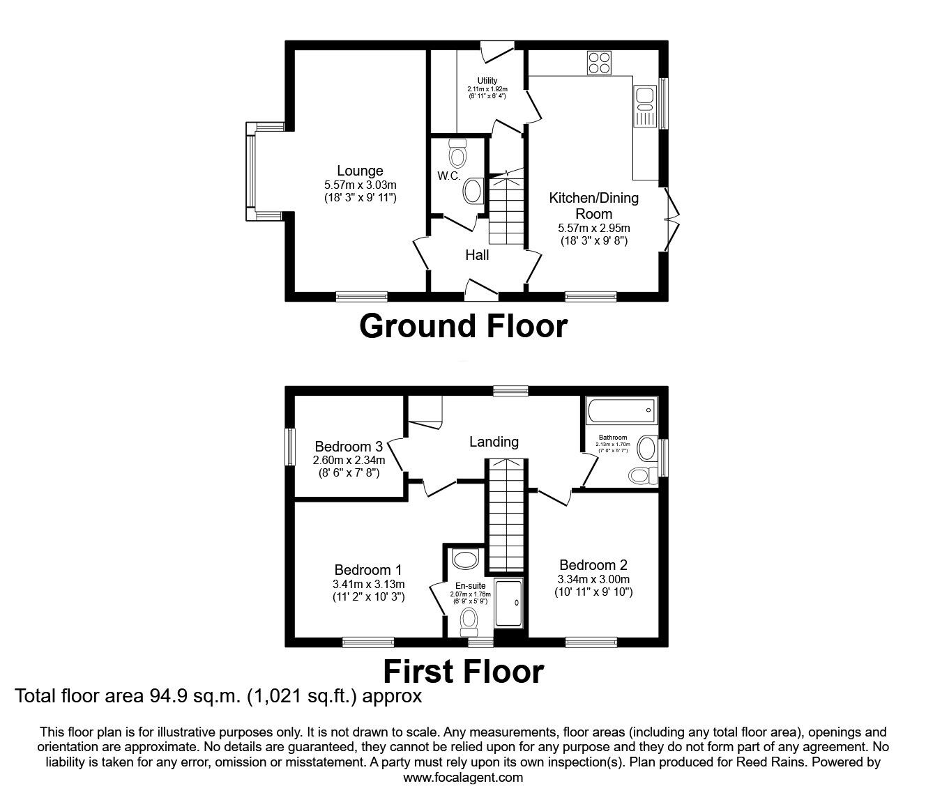 Floorplan of 3 bedroom Detached House for sale, Springdale Close, Ashton-in-Makerfield, Greater Manchester, WN4