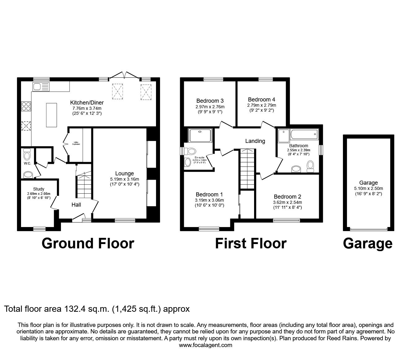 Floorplan of 4 bedroom Detached House for sale, Bullrush Meadow, Standish, Greater Manchester, WN6