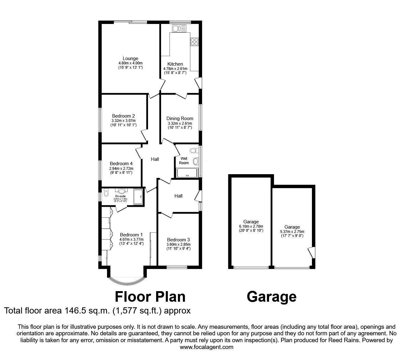 Floorplan of 4 bedroom Detached Bungalow for sale, Pine View, Winstanley, Greater Manchester, WN3