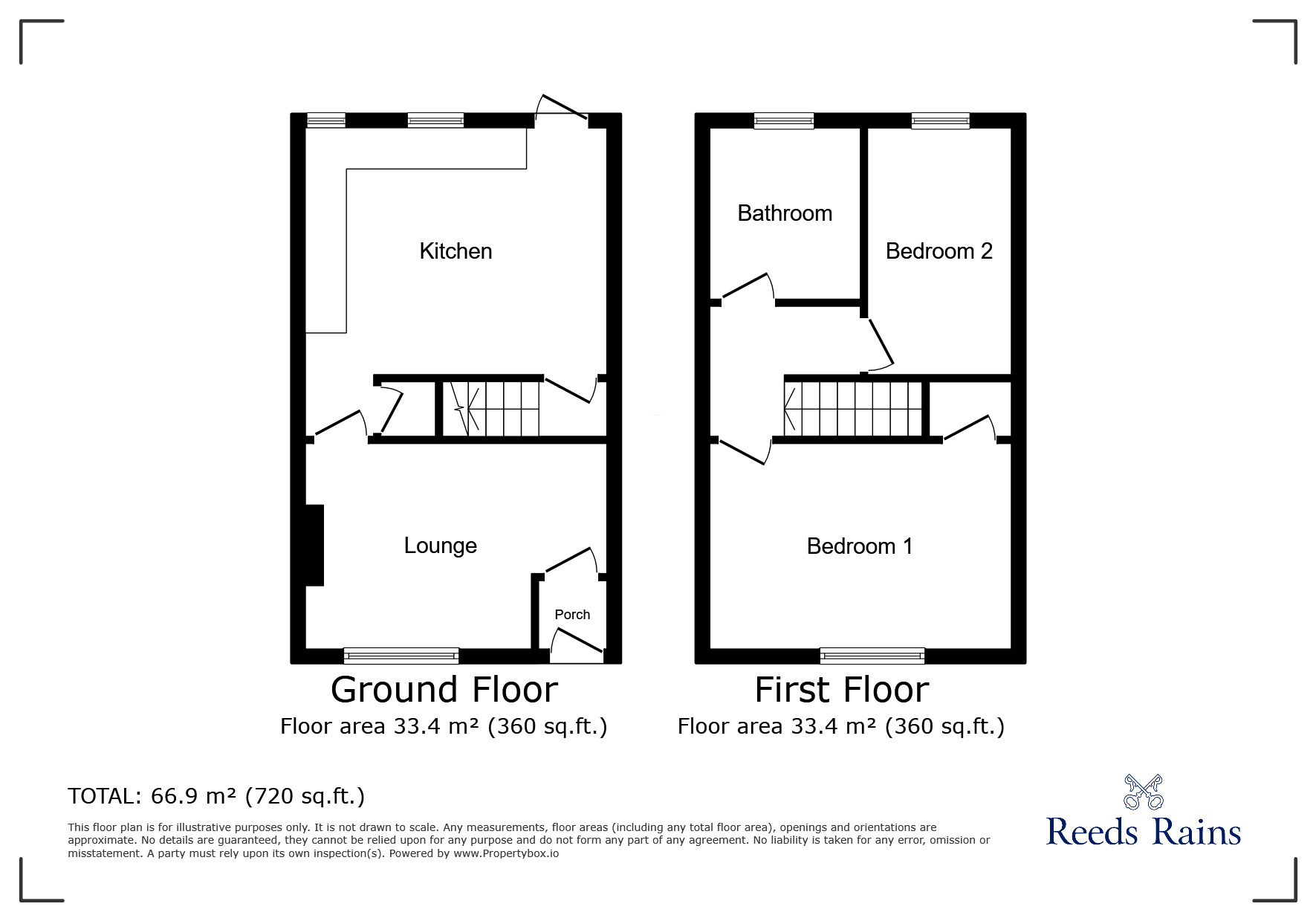 Floorplan of 2 bedroom End Terrace House for sale, Willow Street, Abram, Greater Manchester, WN2