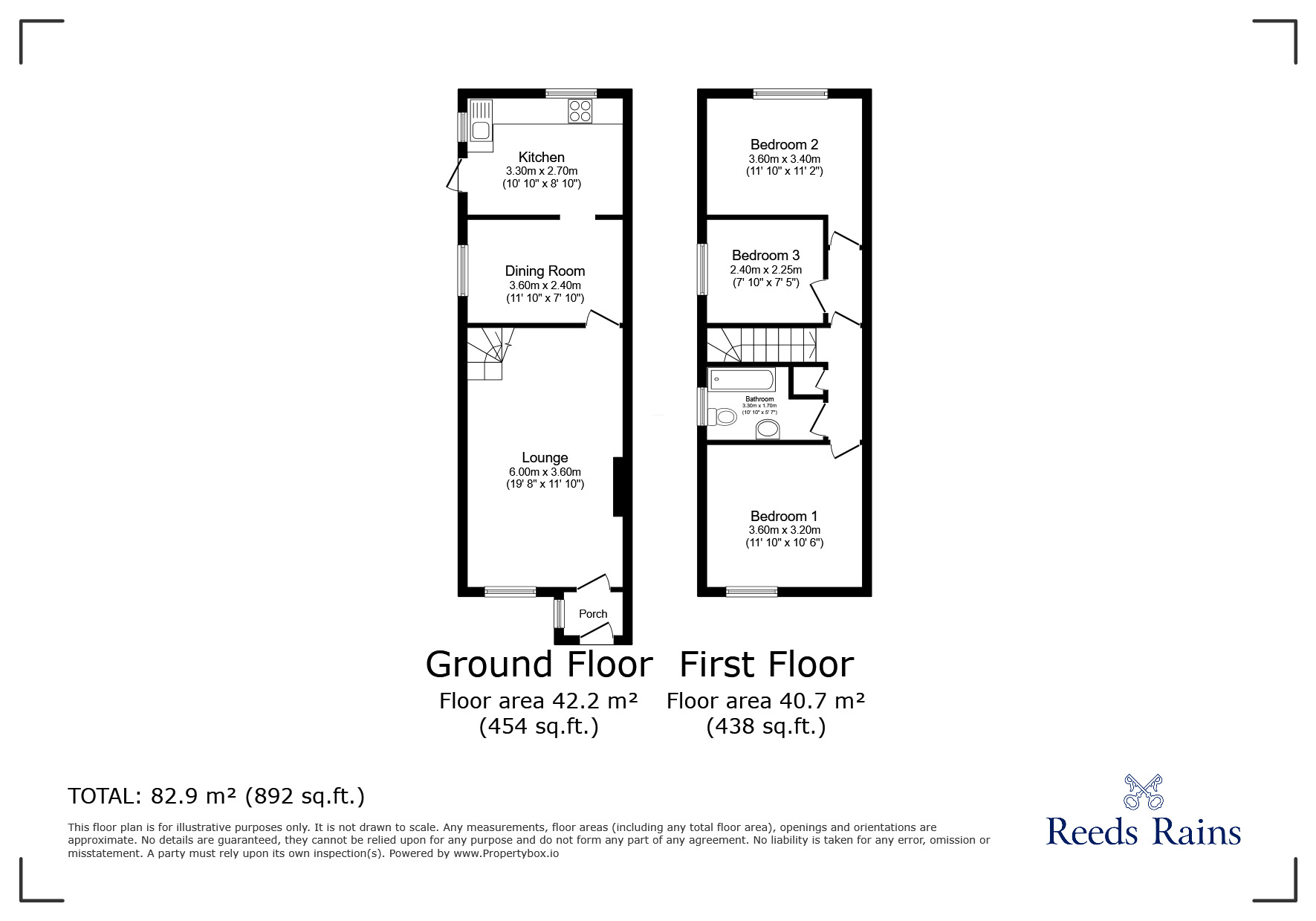 Floorplan of 3 bedroom Semi Detached House for sale, Abinger Road, Ashton-in-Makerfield, Merseyside, WN4