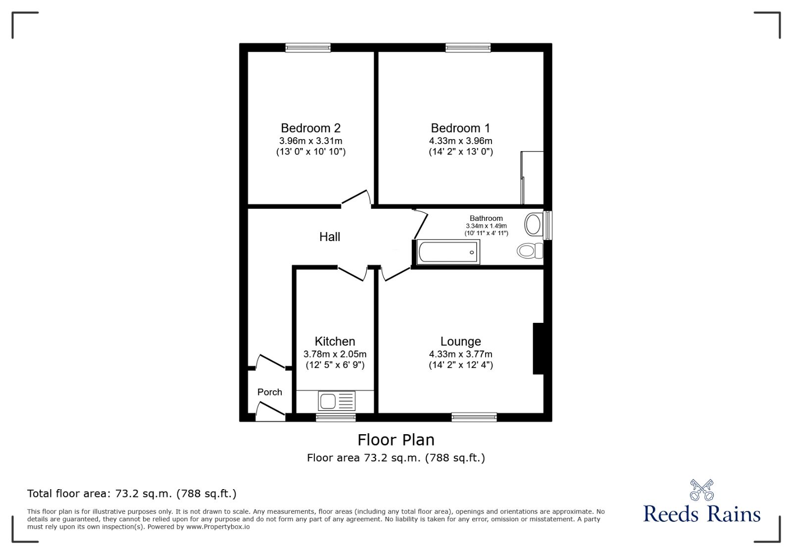Floorplan of 2 bedroom  Flat for sale, Orrell Road, Orrell, Greater Manchester, WN5