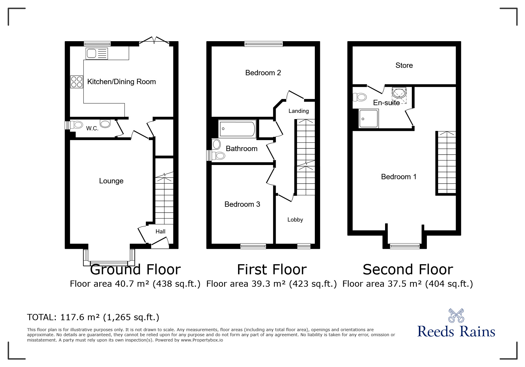 Floorplan of 3 bedroom Semi Detached House to rent, Eliot Drive, Wigan, Greater Manchester, WN3