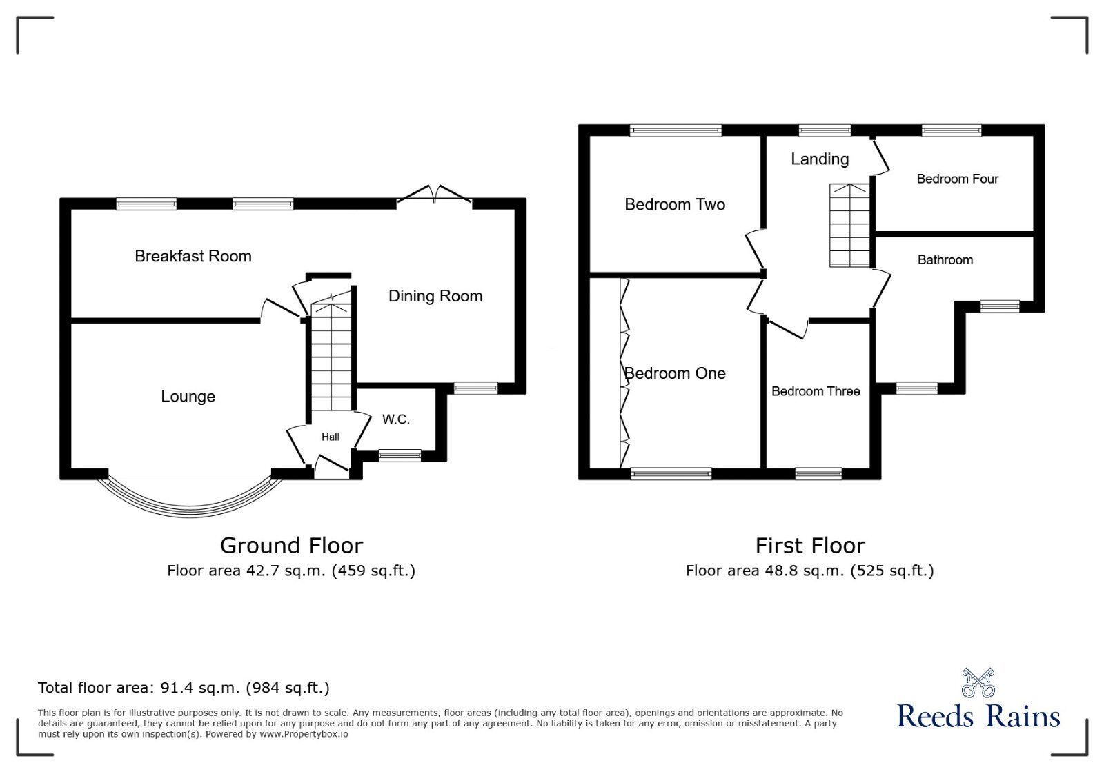 Floorplan of 4 bedroom Semi Detached House to rent, Woodland Avenue, Hindley Green, Greater Manchester, WN2